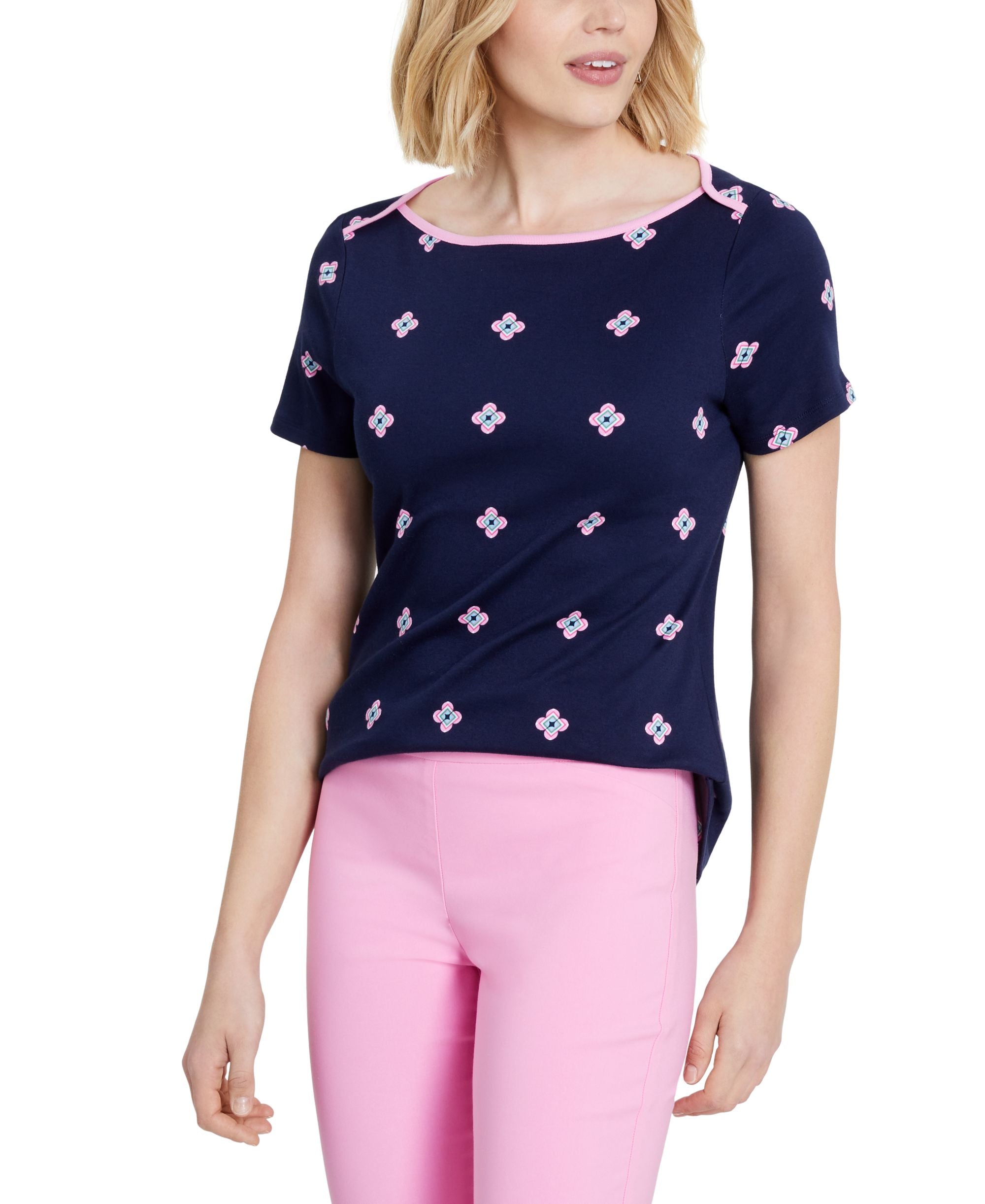 Charter Club Cotton Printed Top