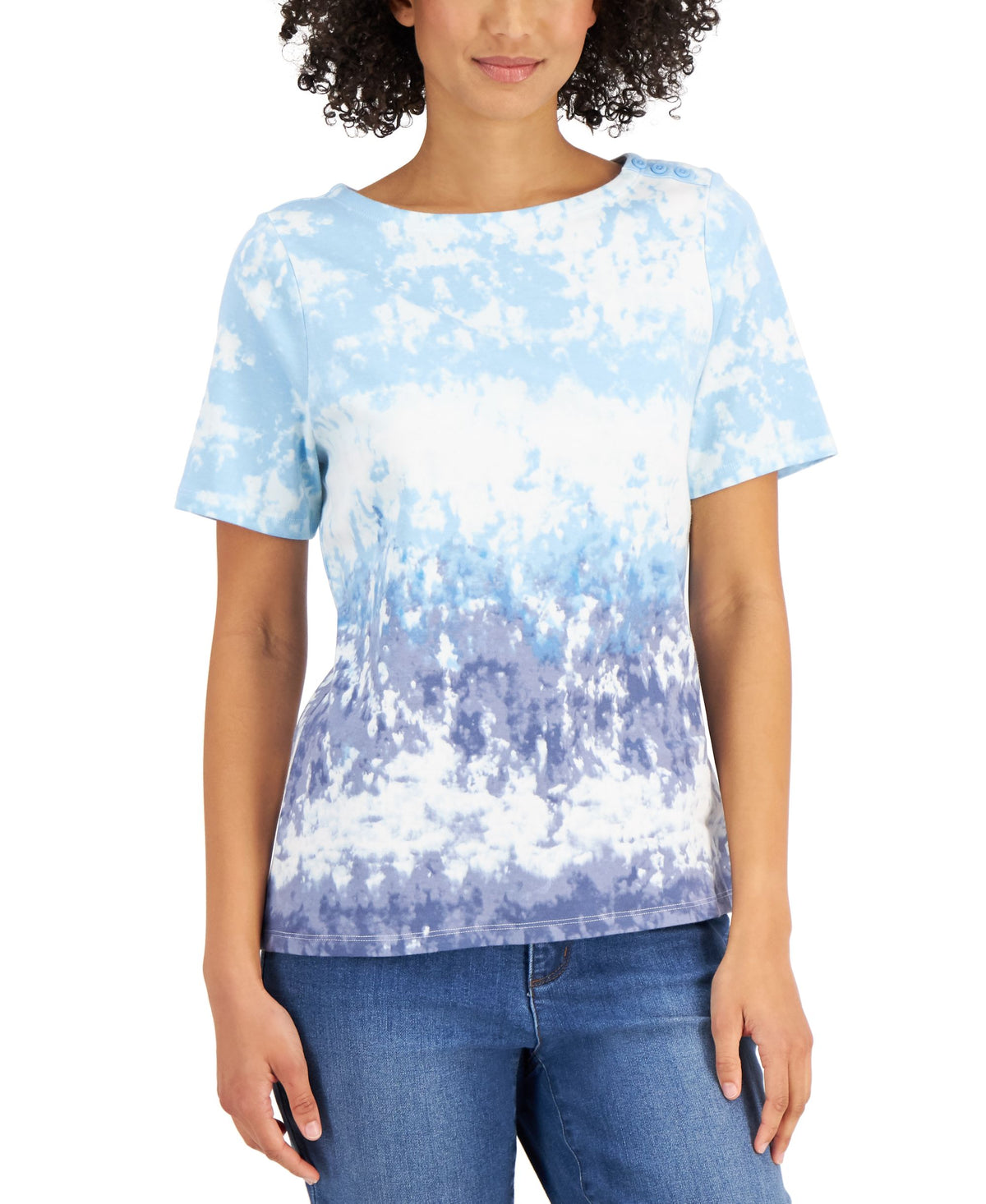 Charter Club Cotton Tie Dyed Top
