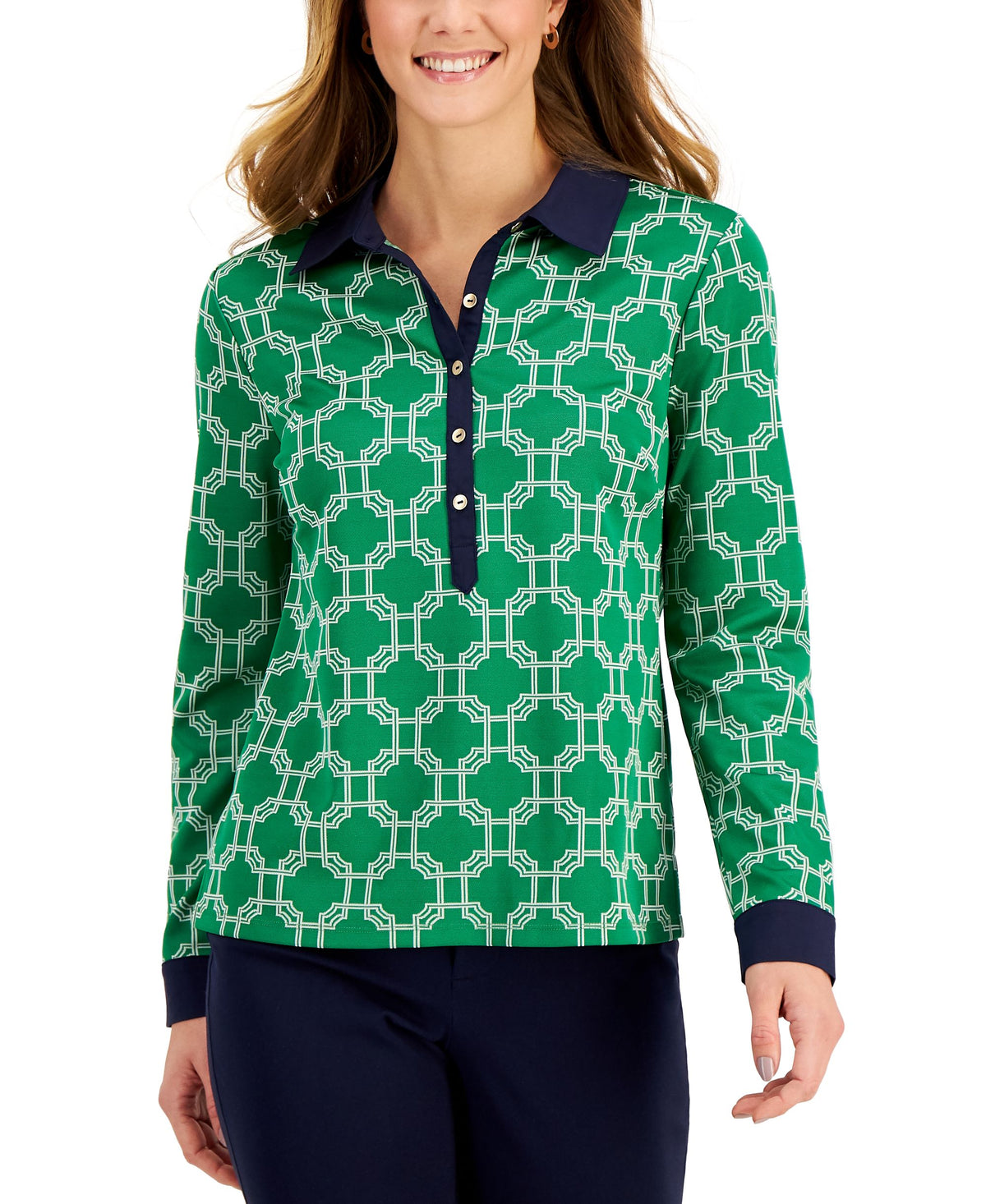 Charter Club Printed Polo Shirt