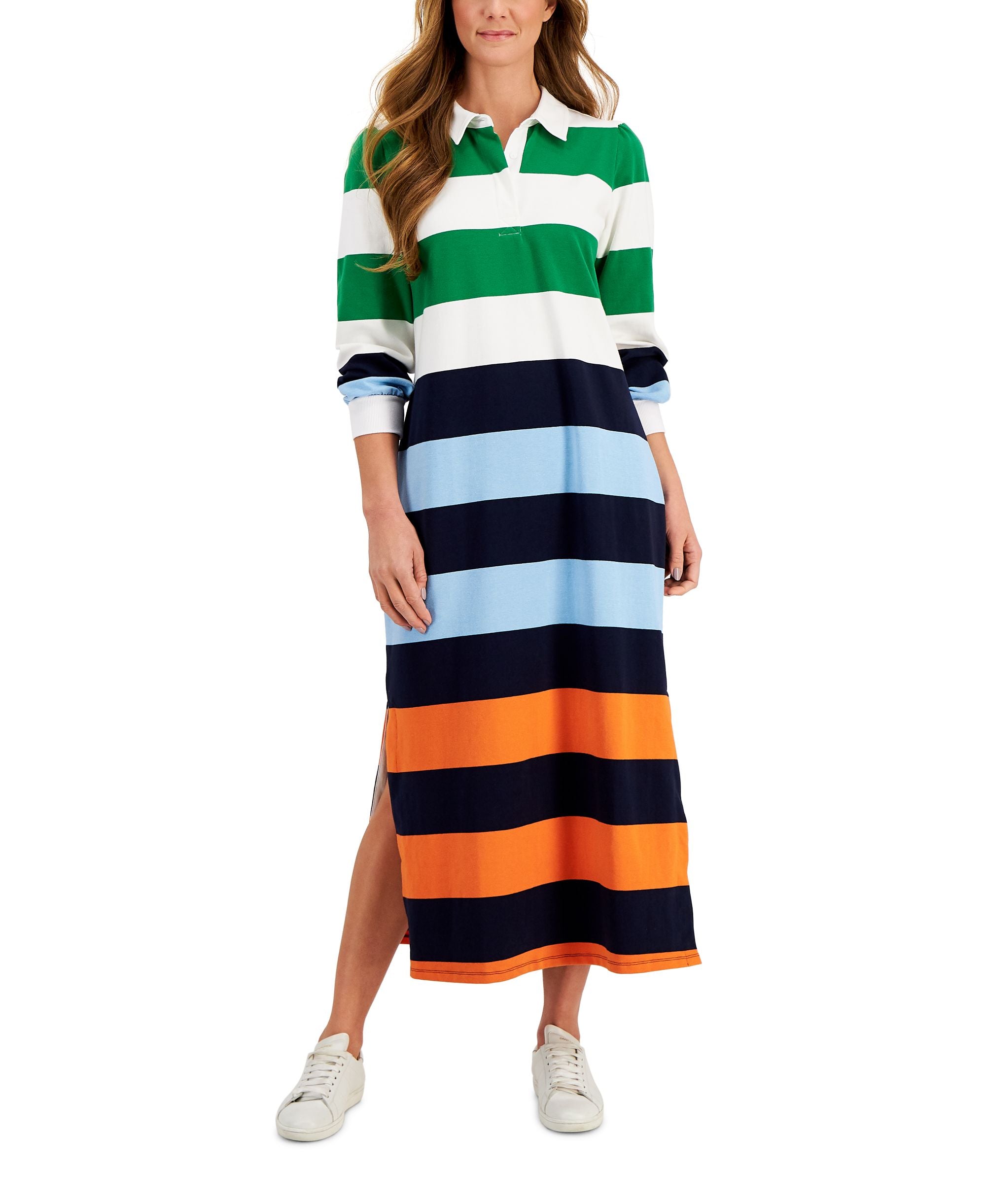 Charter Club Petite Maxine Striped Maxi Dress