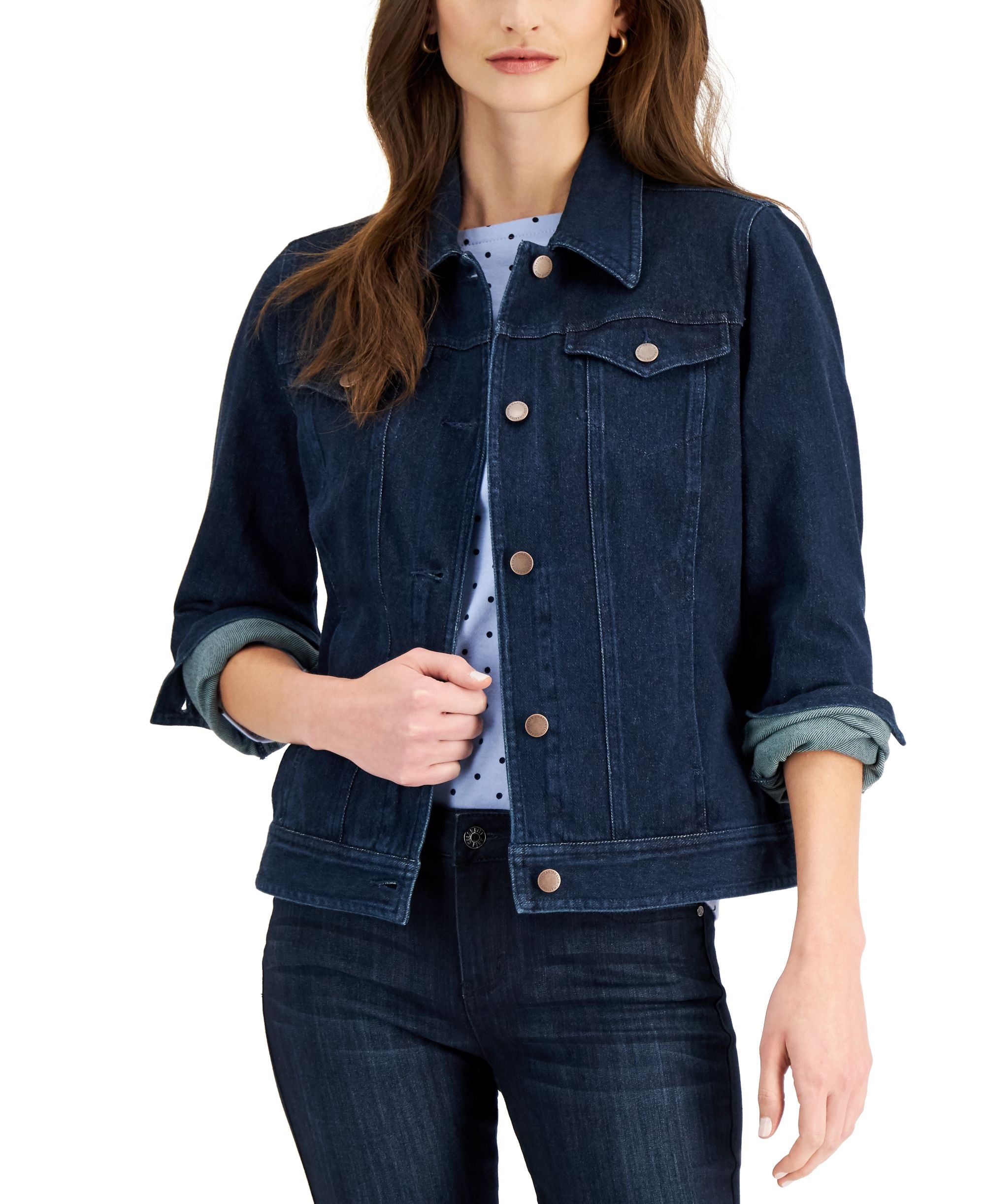 Charter Club Stretch Denim Jacket