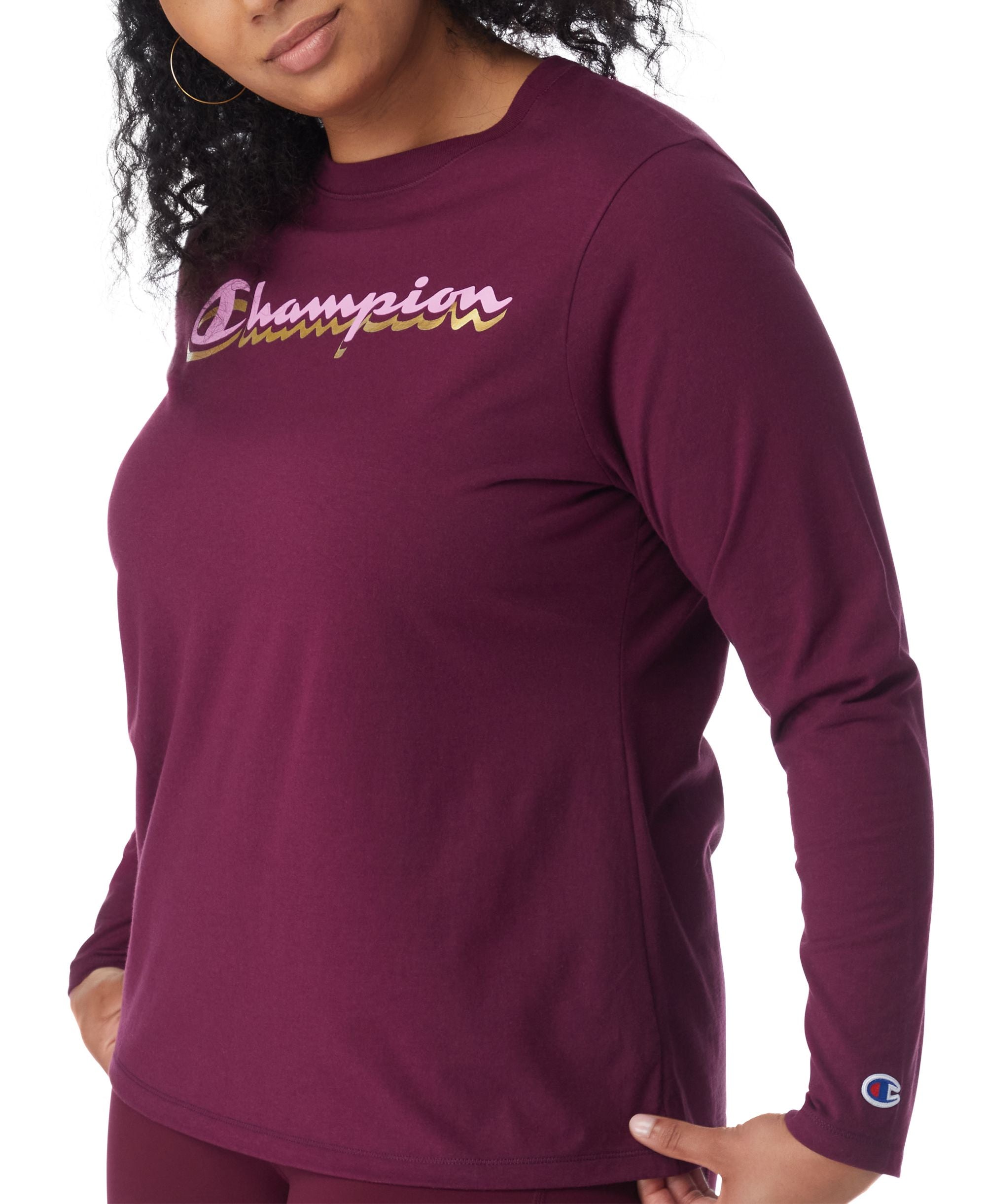 Champion Plus Size Graphic Long Sleeve Top