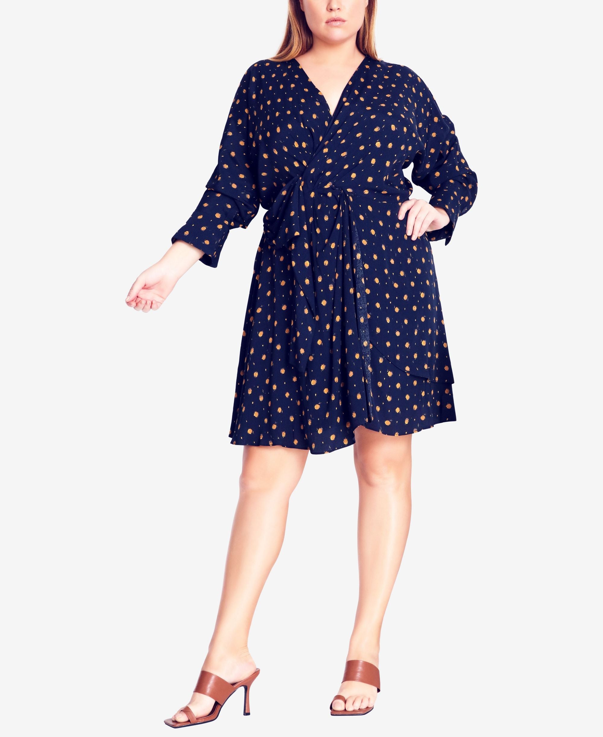 City Chic Trendy Plus Size Twist Front Dress