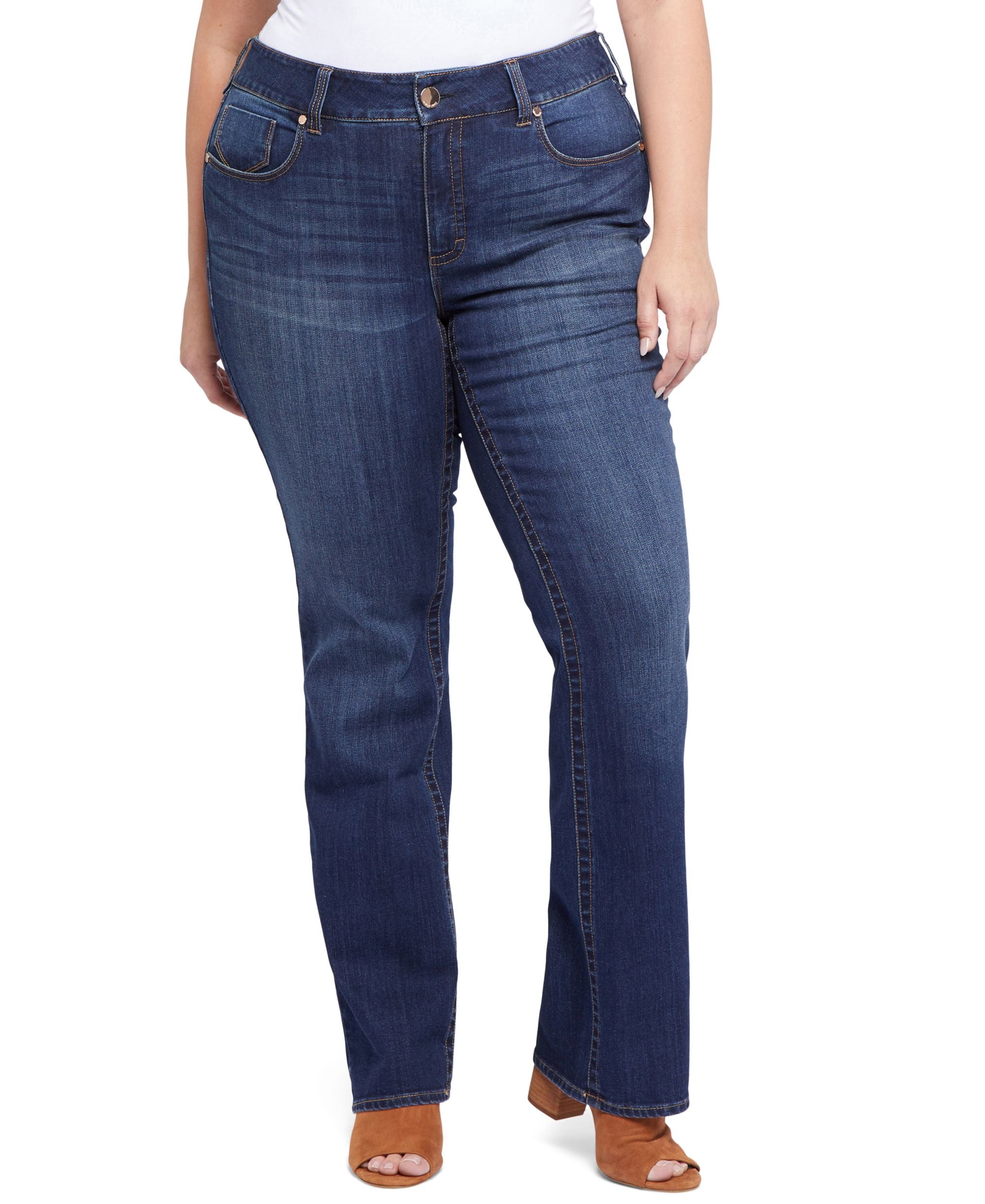 Plus Size Tummyless Slim Boot Jeans