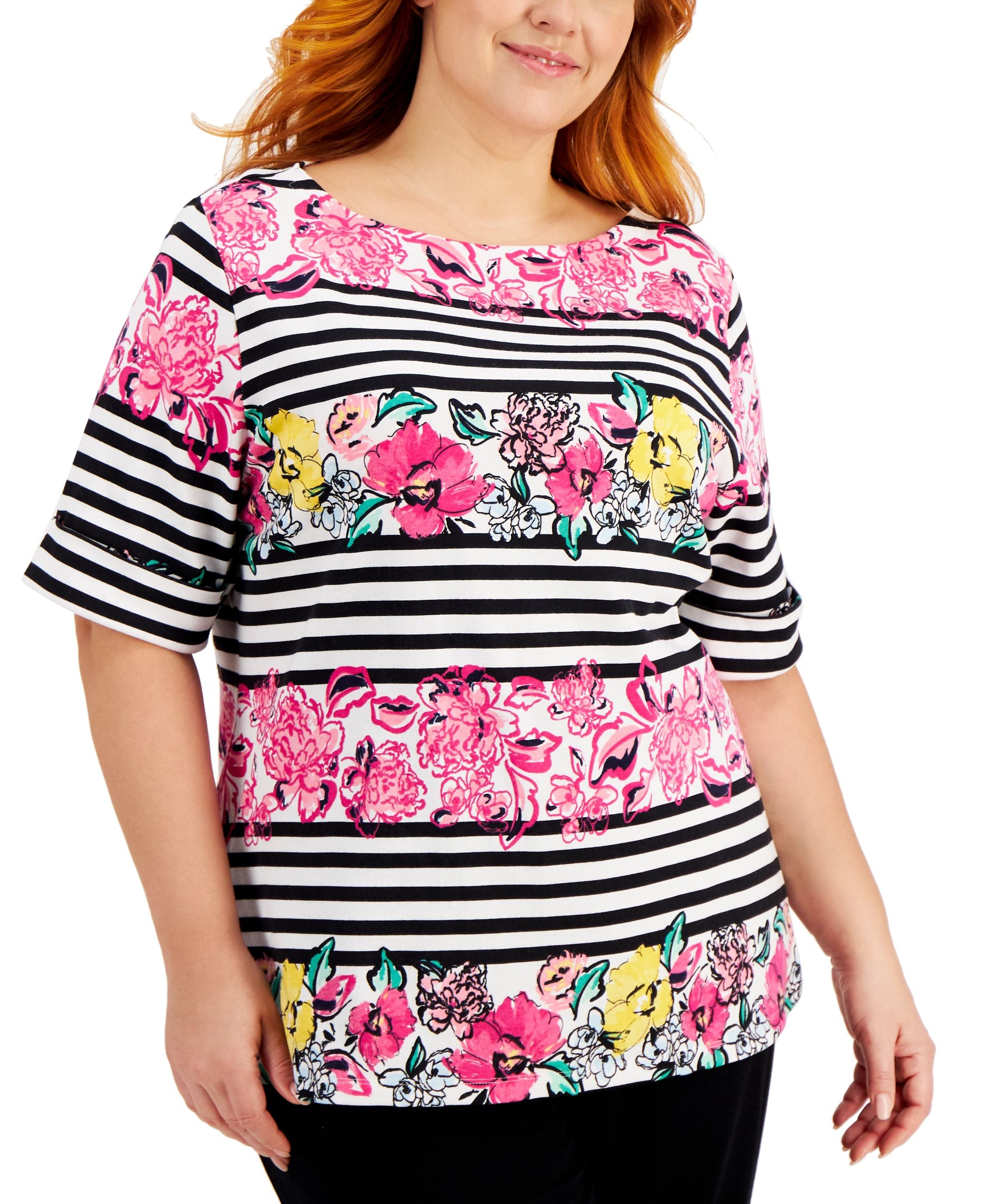 Karen Scott Plus Size Iris Dream Top