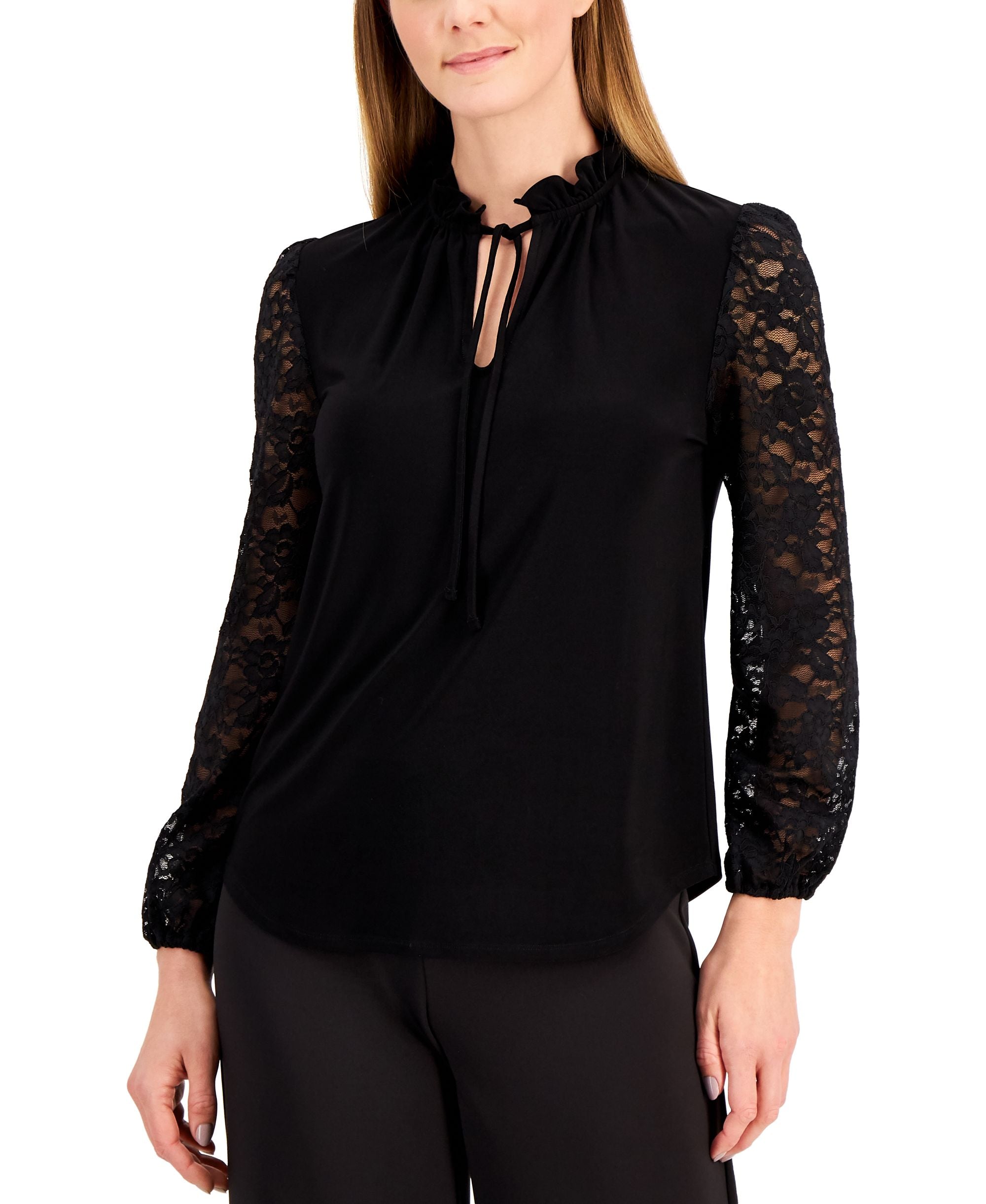 Anne Klein Tula Lace Sleeve Blouse