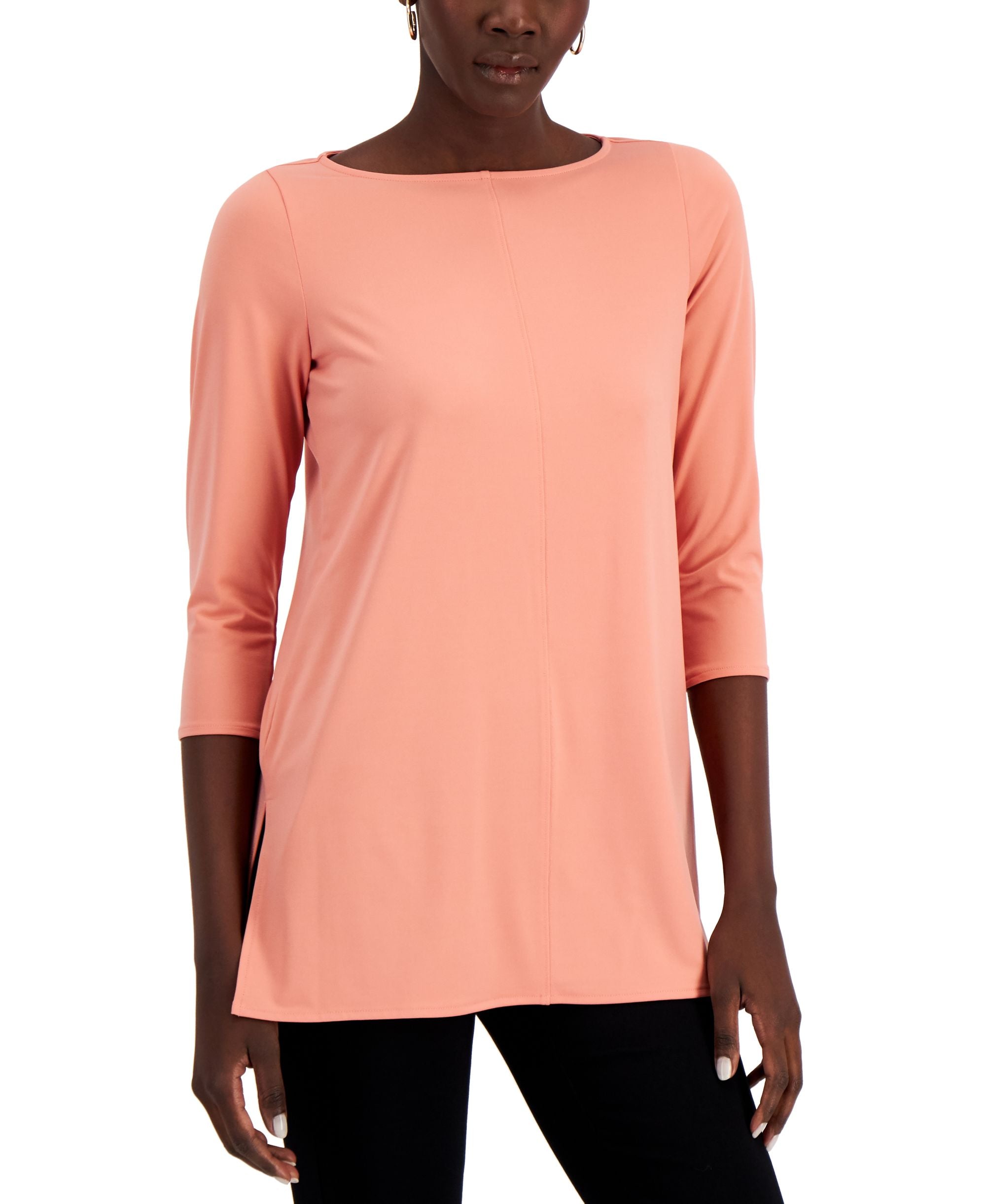 Boat Neck 3/4 Sleeve Tunic