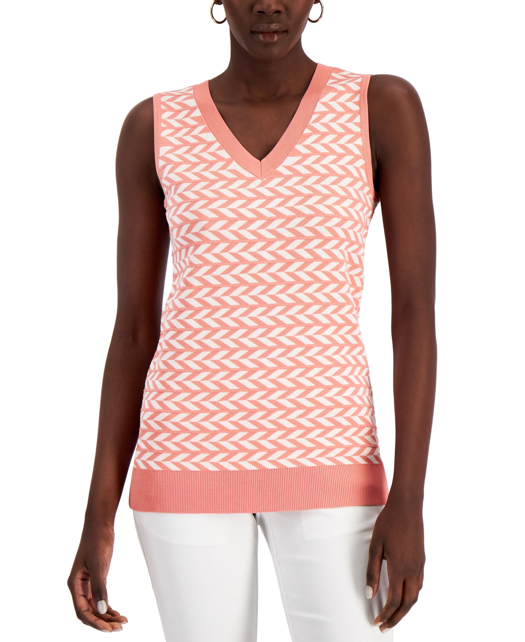 Alfani Herringbone Sweater Vest