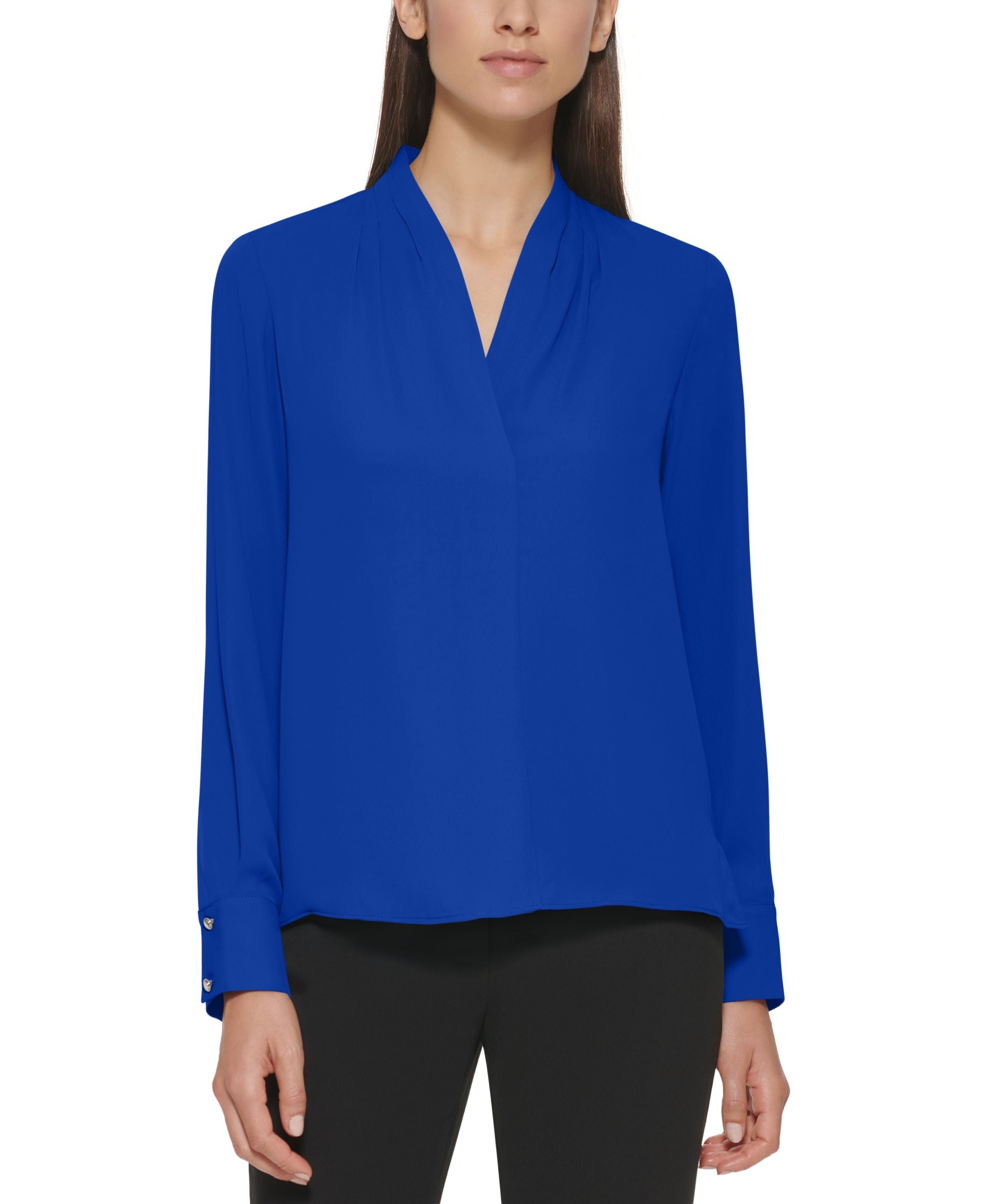 Long Sleeve V-Neck Blouse