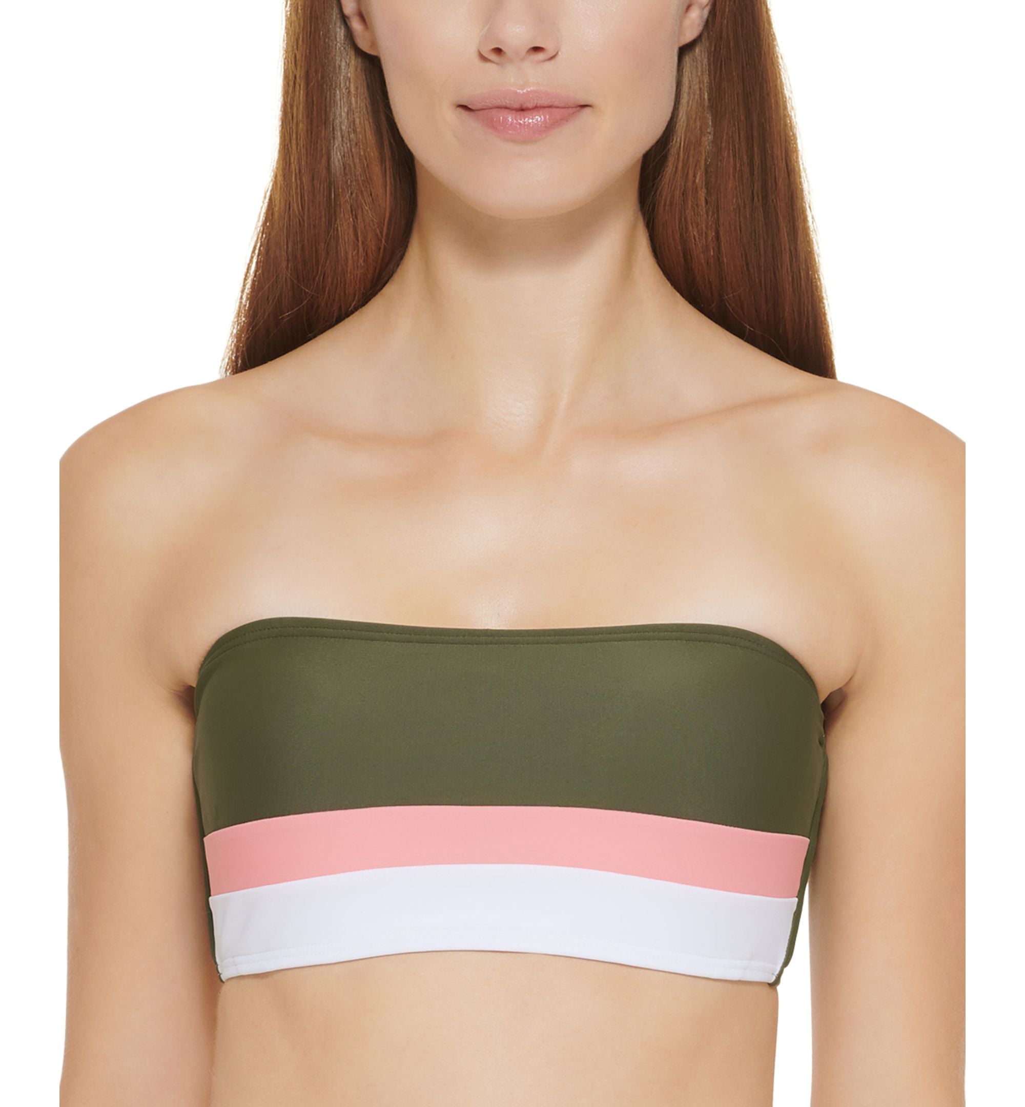Colorblocked Bandeau Bikini Top