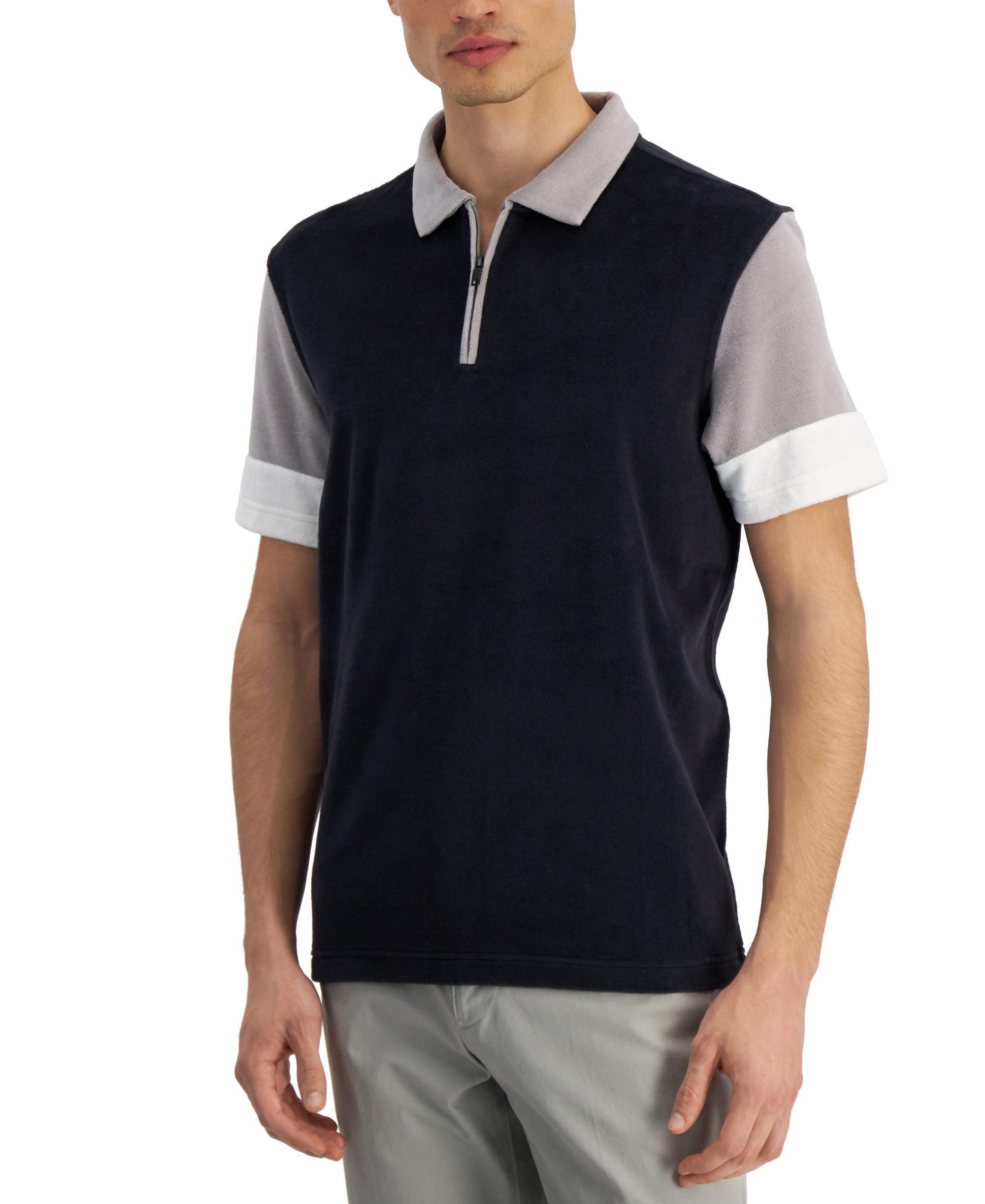 Alfani Mens Colorblocked Polo