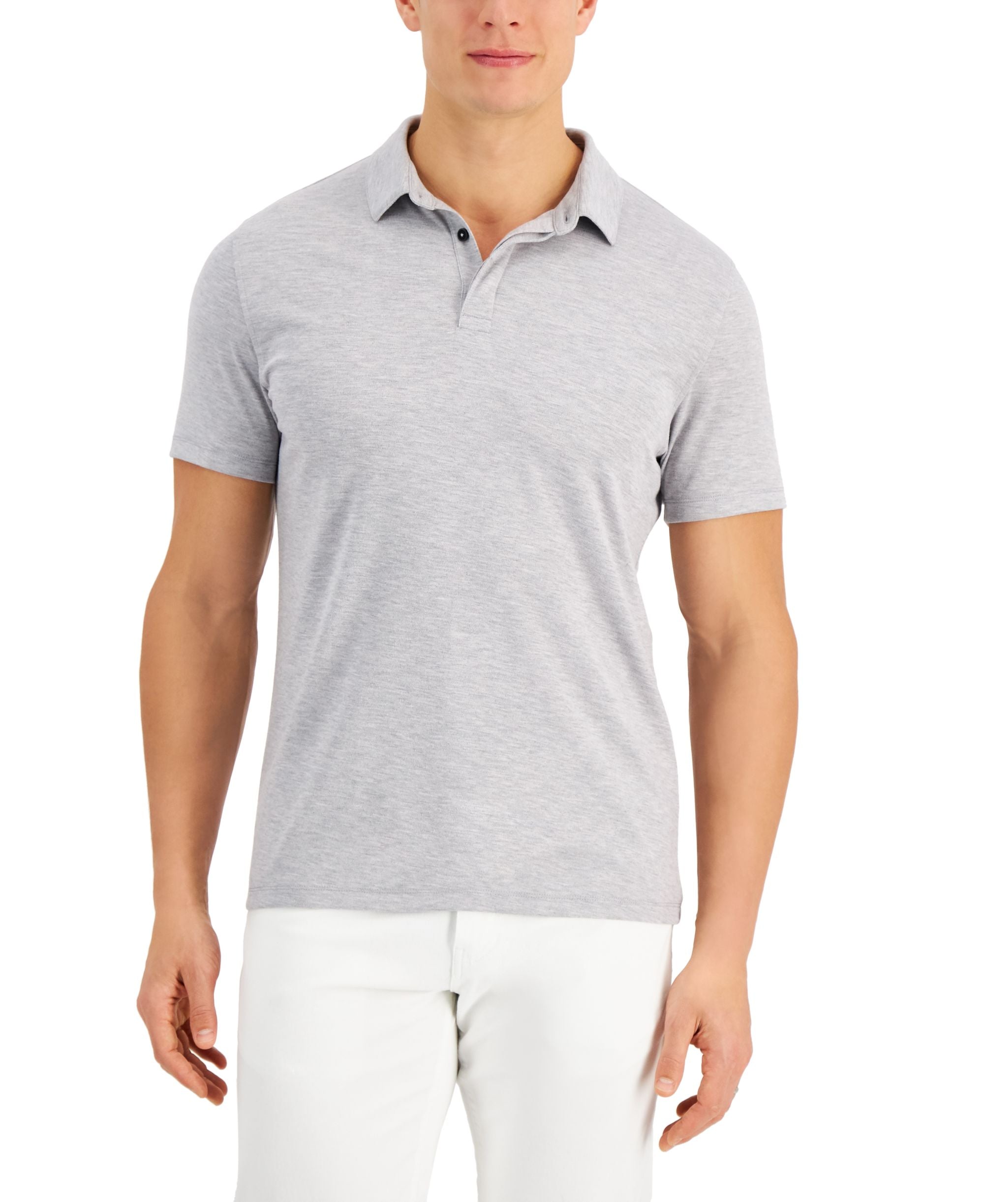 Alfani Mens Alfatech Stretch Solid Polo Shirt