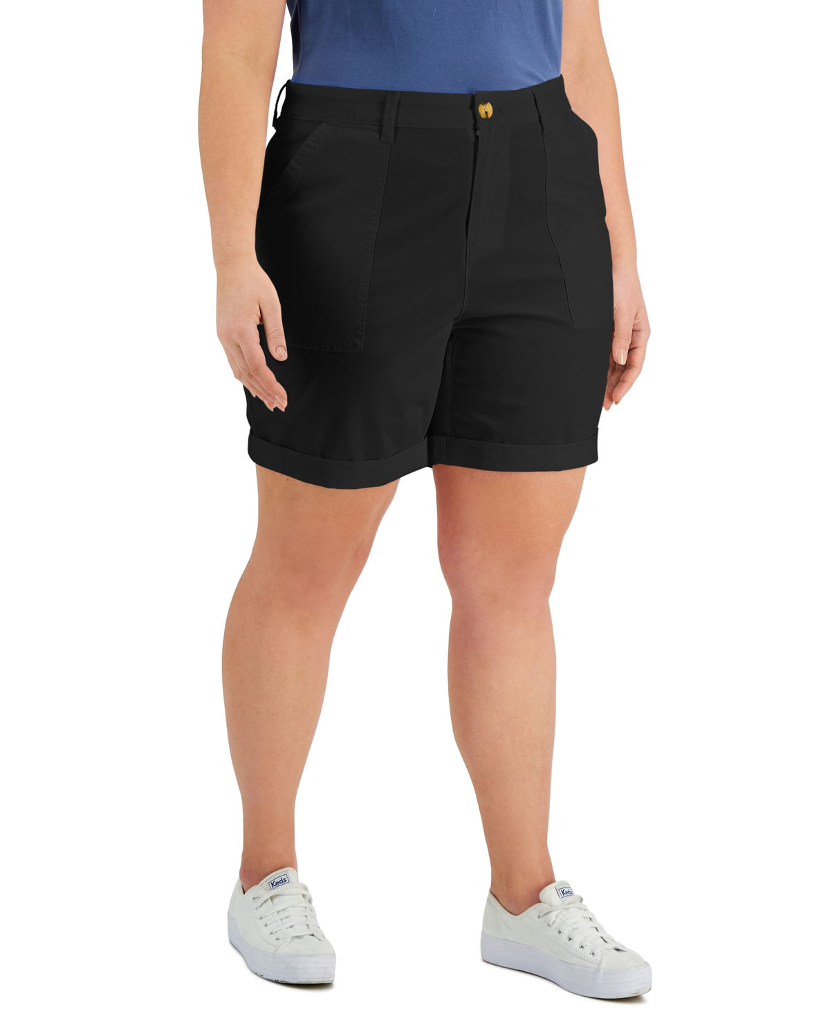 Style & Co Plus Size Roll Cuff Bermuda Shorts
