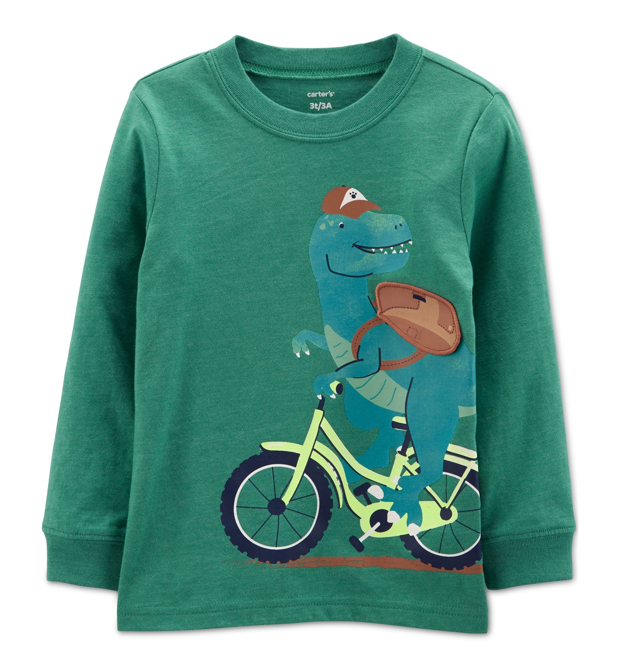Carters Toddler Boys Dinosaur Bicycle Top