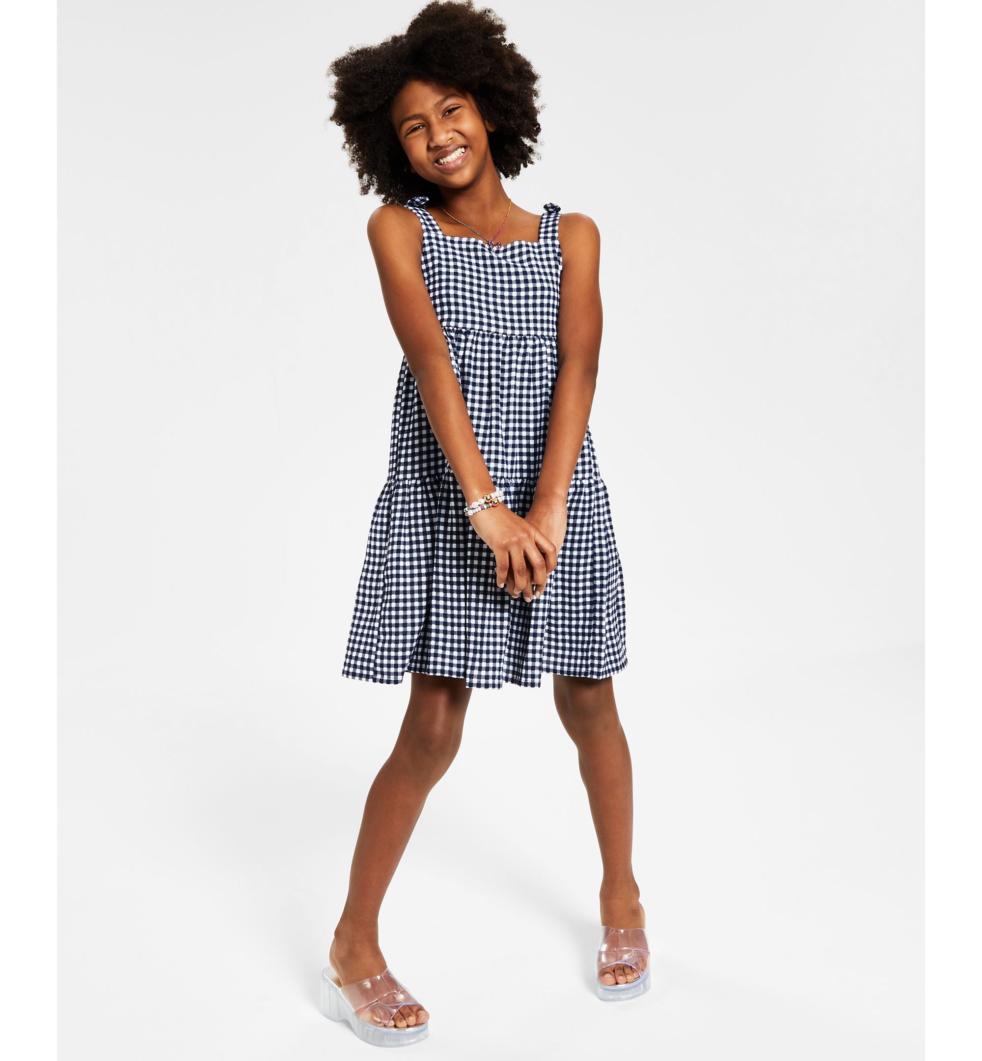 Charter Club Mommy Me Big Girls Gingham Dress