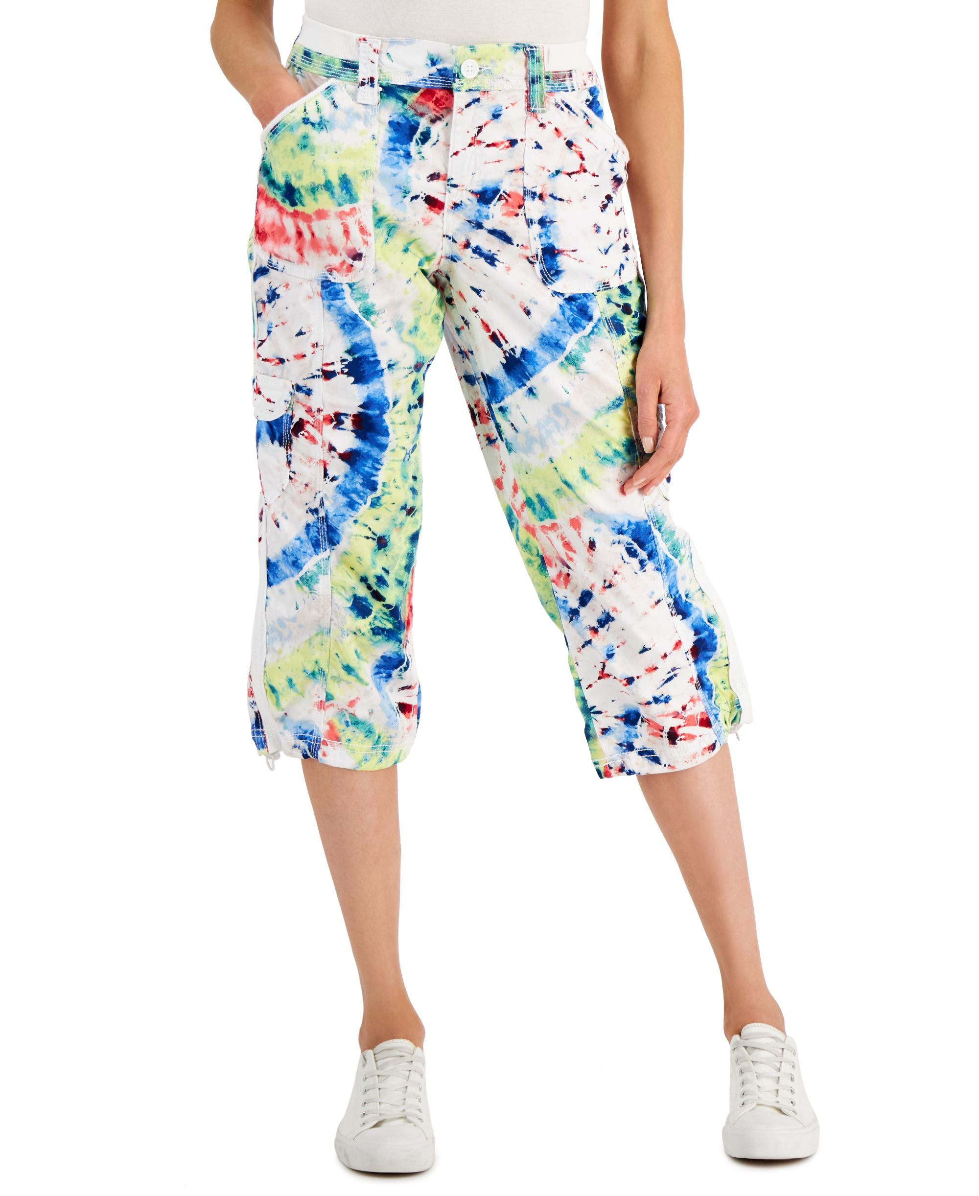 Style & Co Womens Printed Capri Jeans