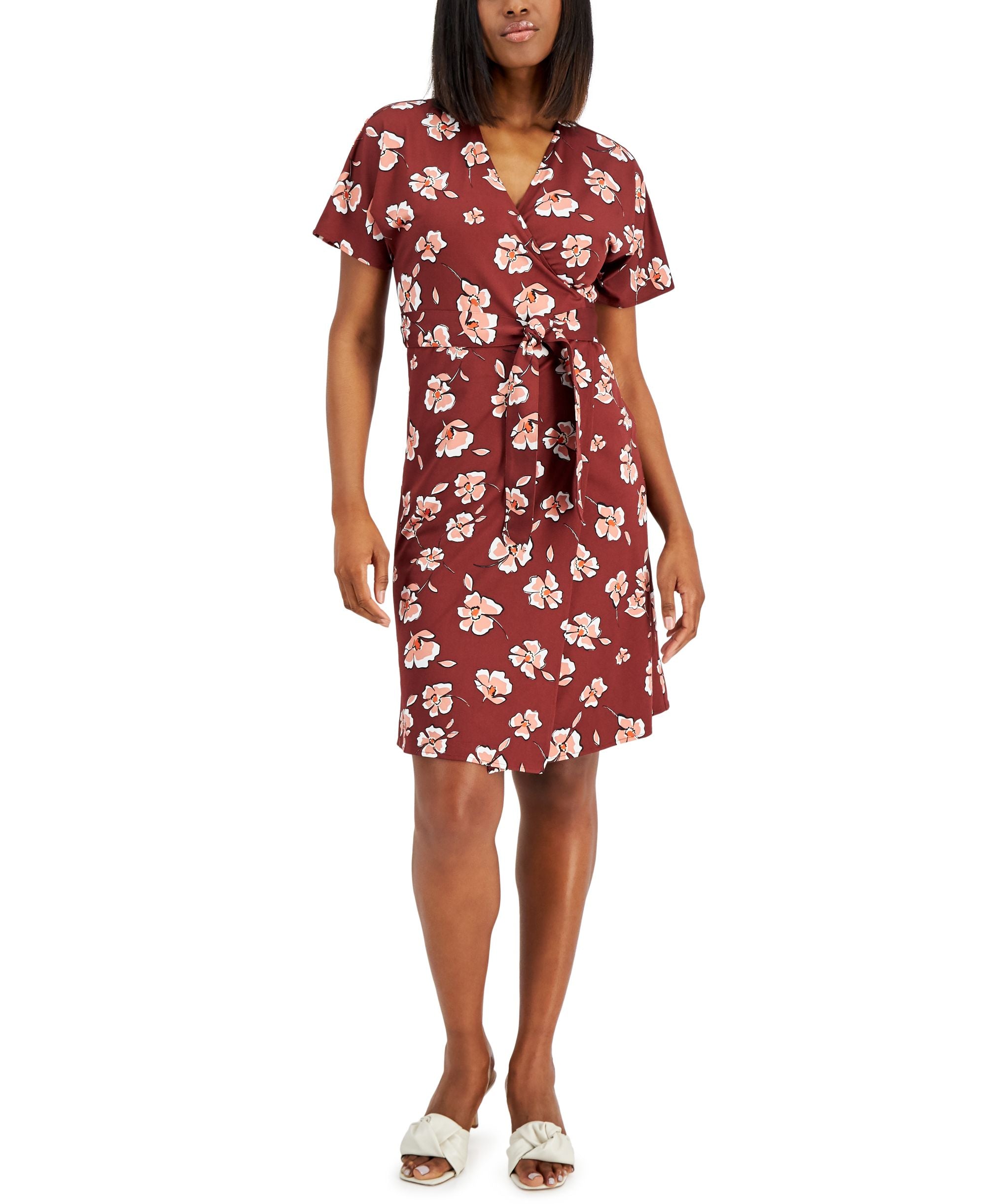 Alfani Floral Print Wrap Dress