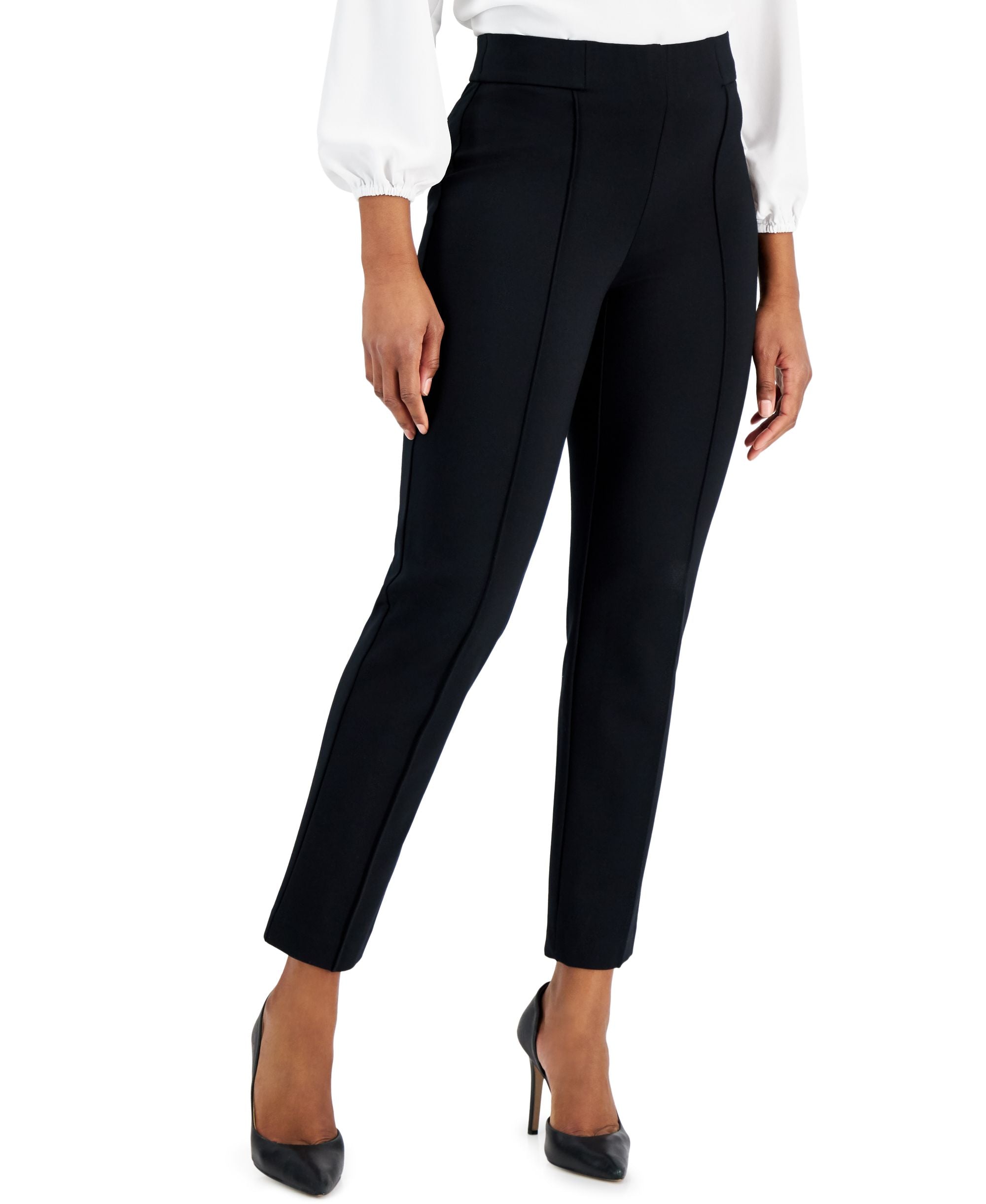 Alfani Seamed High Rise Pull On Pants