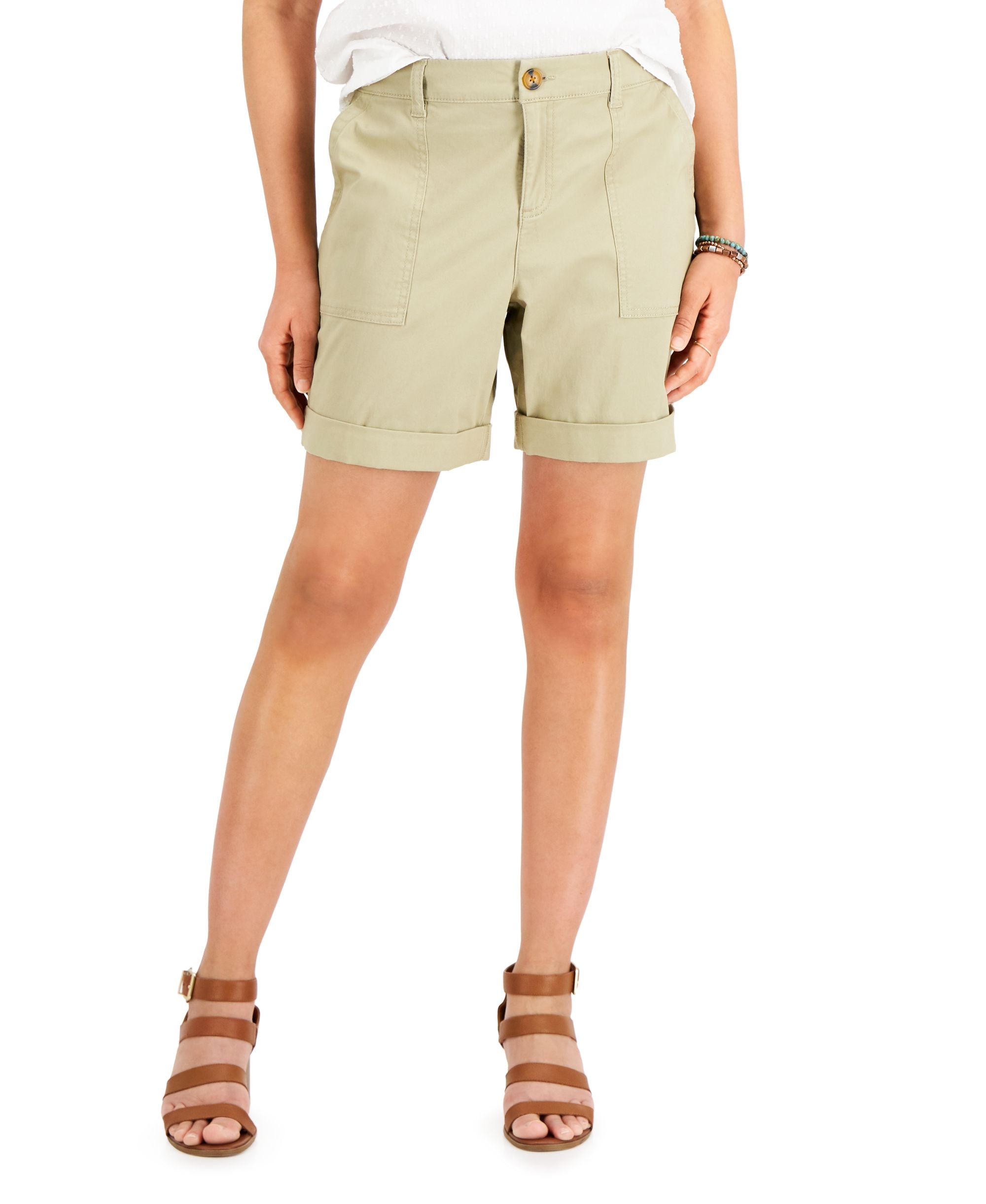 Style & Co Petite Rolled Cuff Bermuda Shorts