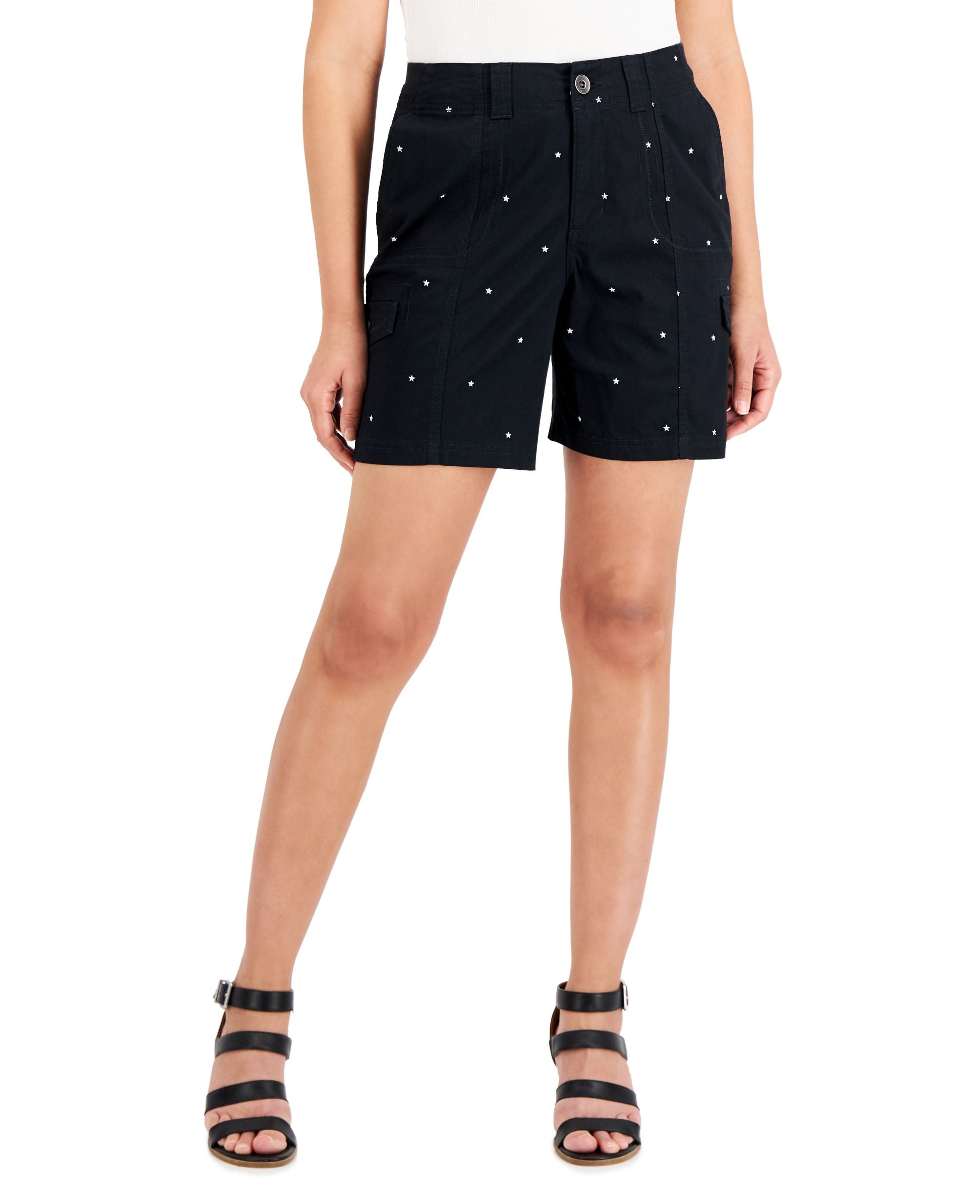 Style & Co Womens Printed Cargo Shorts