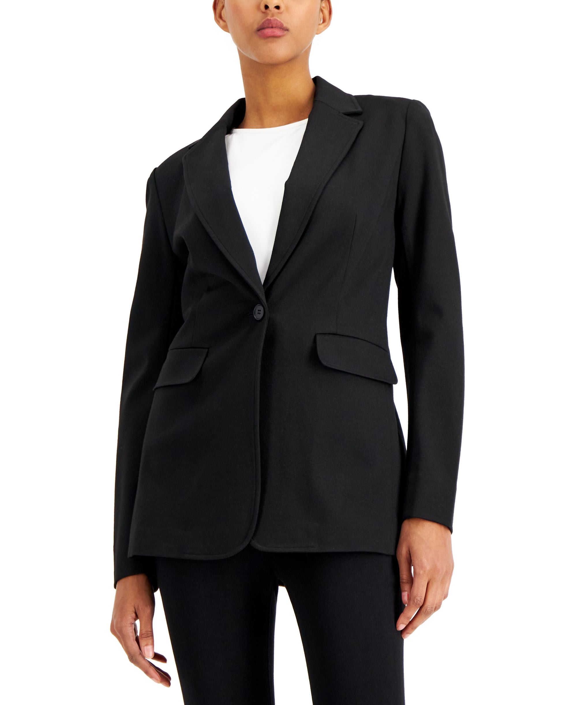 Petite One-Button Blazer