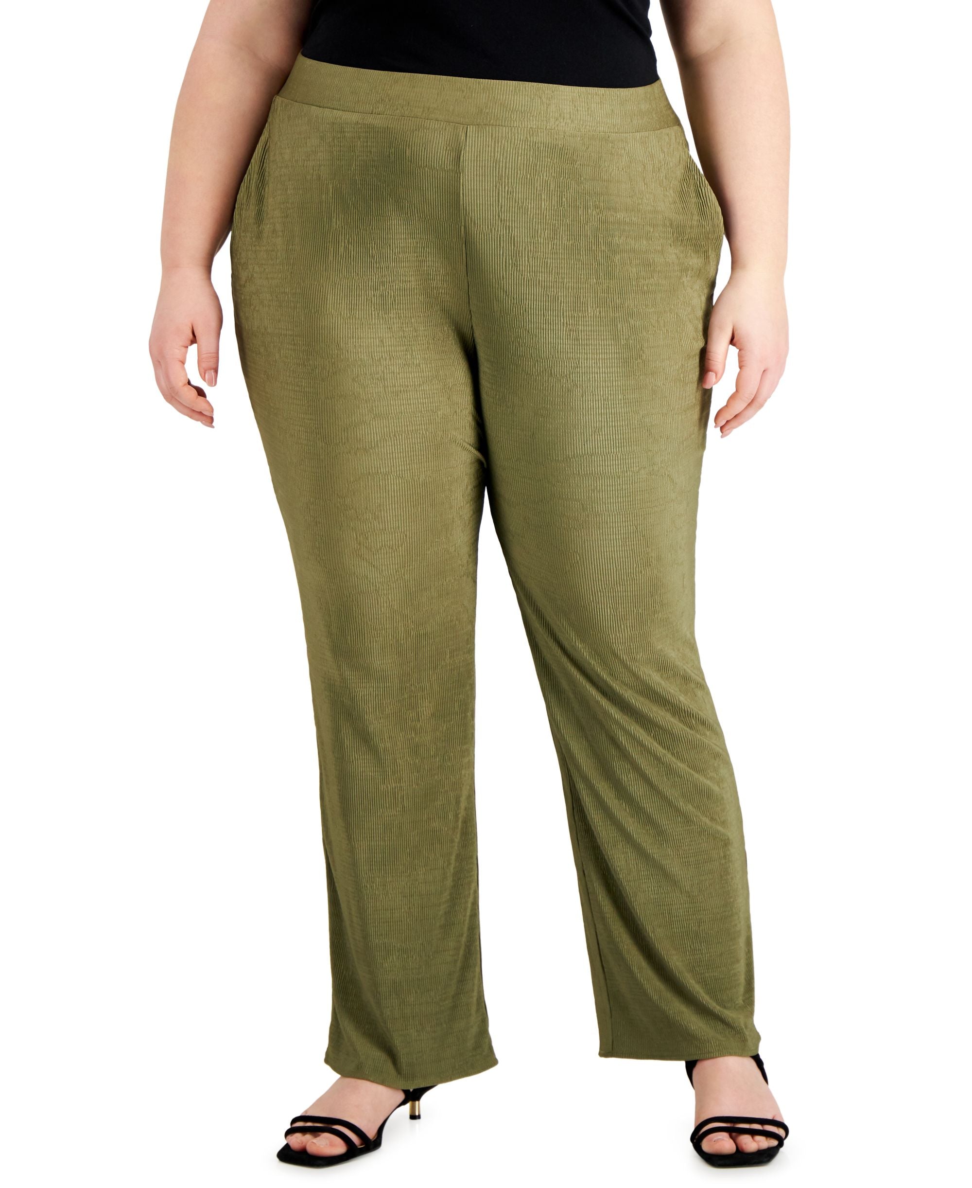Alfani Plus Size Pull On Bootcut Pants