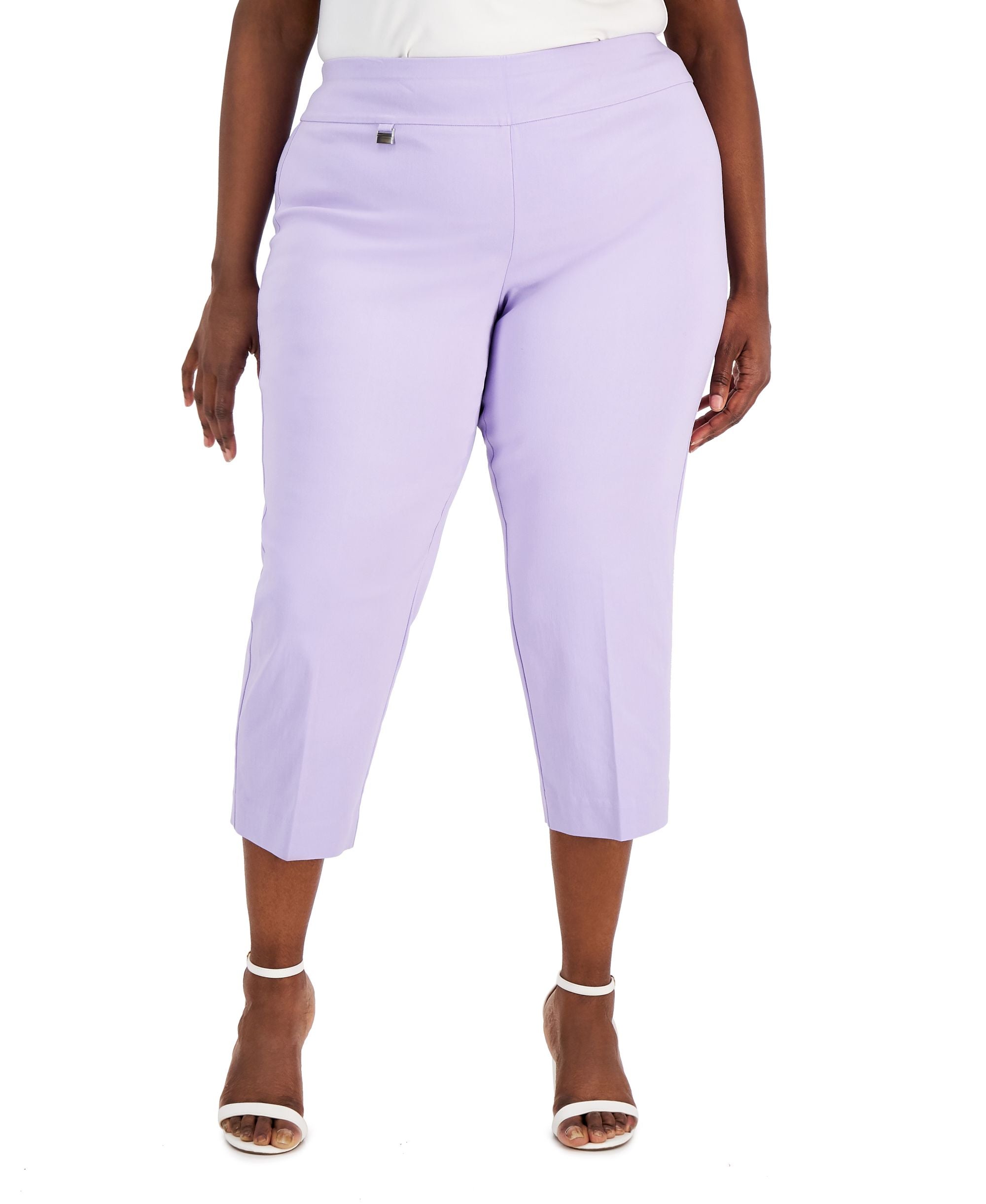 Plus Size Tummy-Control Capri Pants