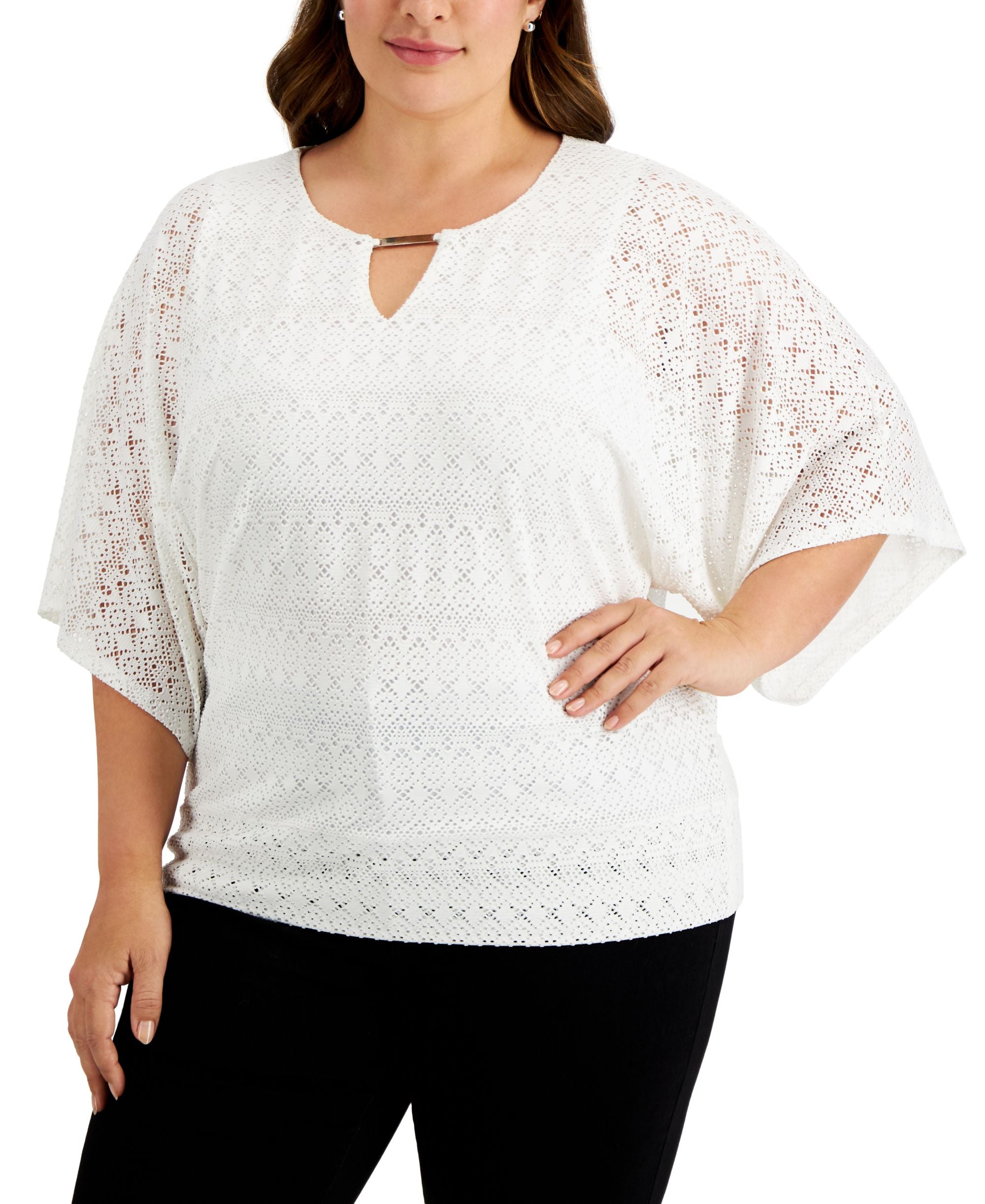 JM Collection Plus Size Poncho Top