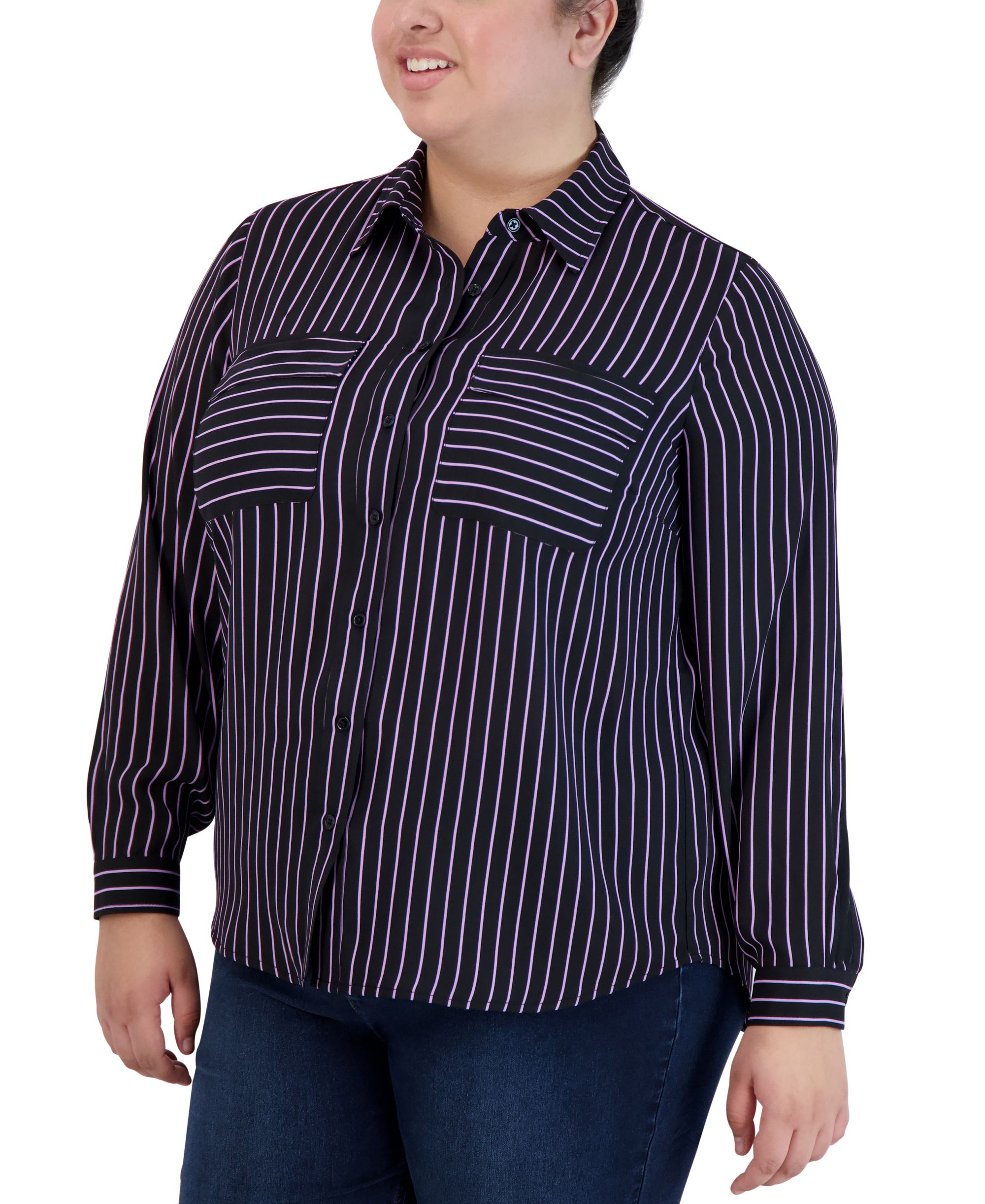 Jones New York Plus Size Utility Blouse