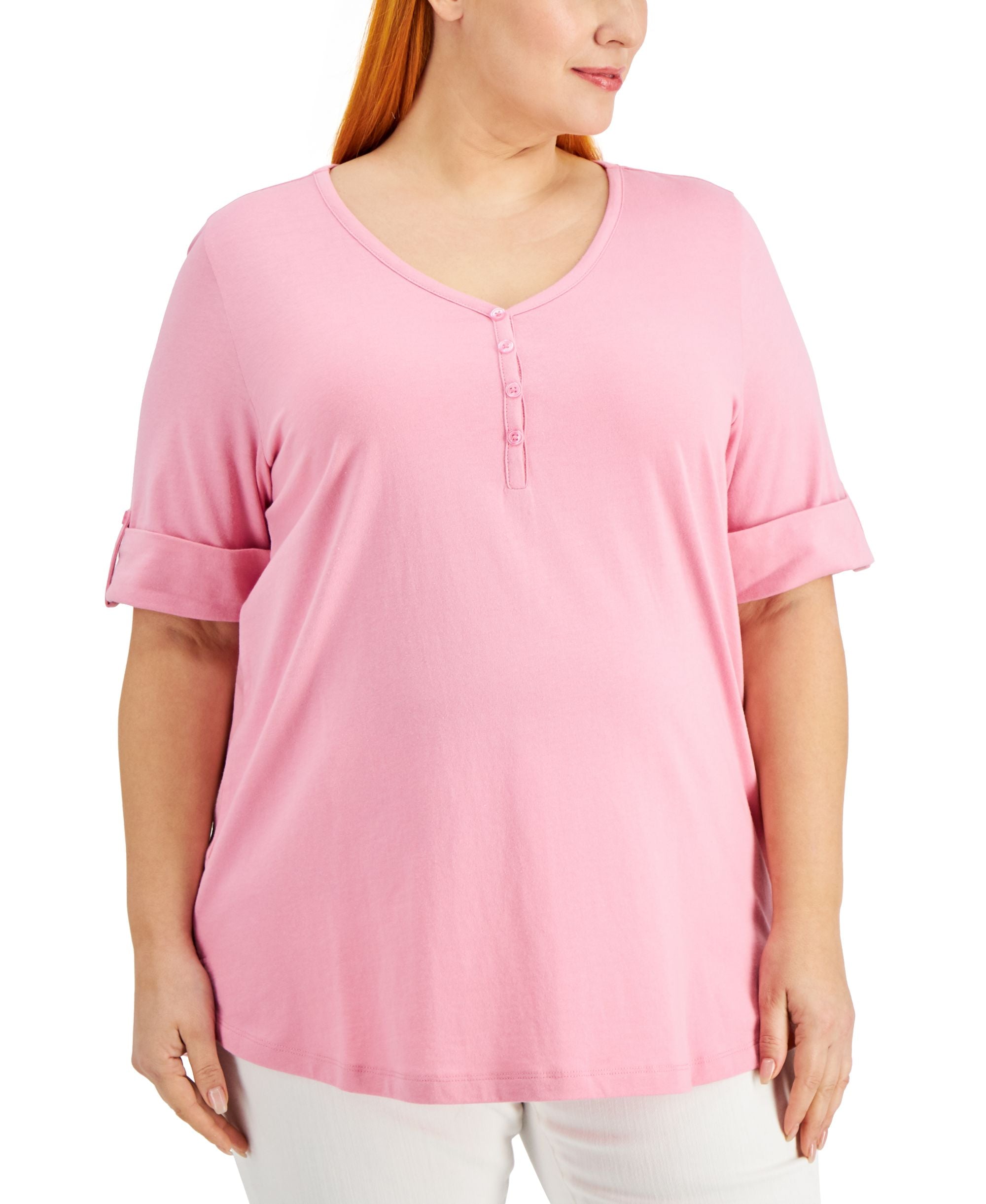 Plus Size Henley Tunic