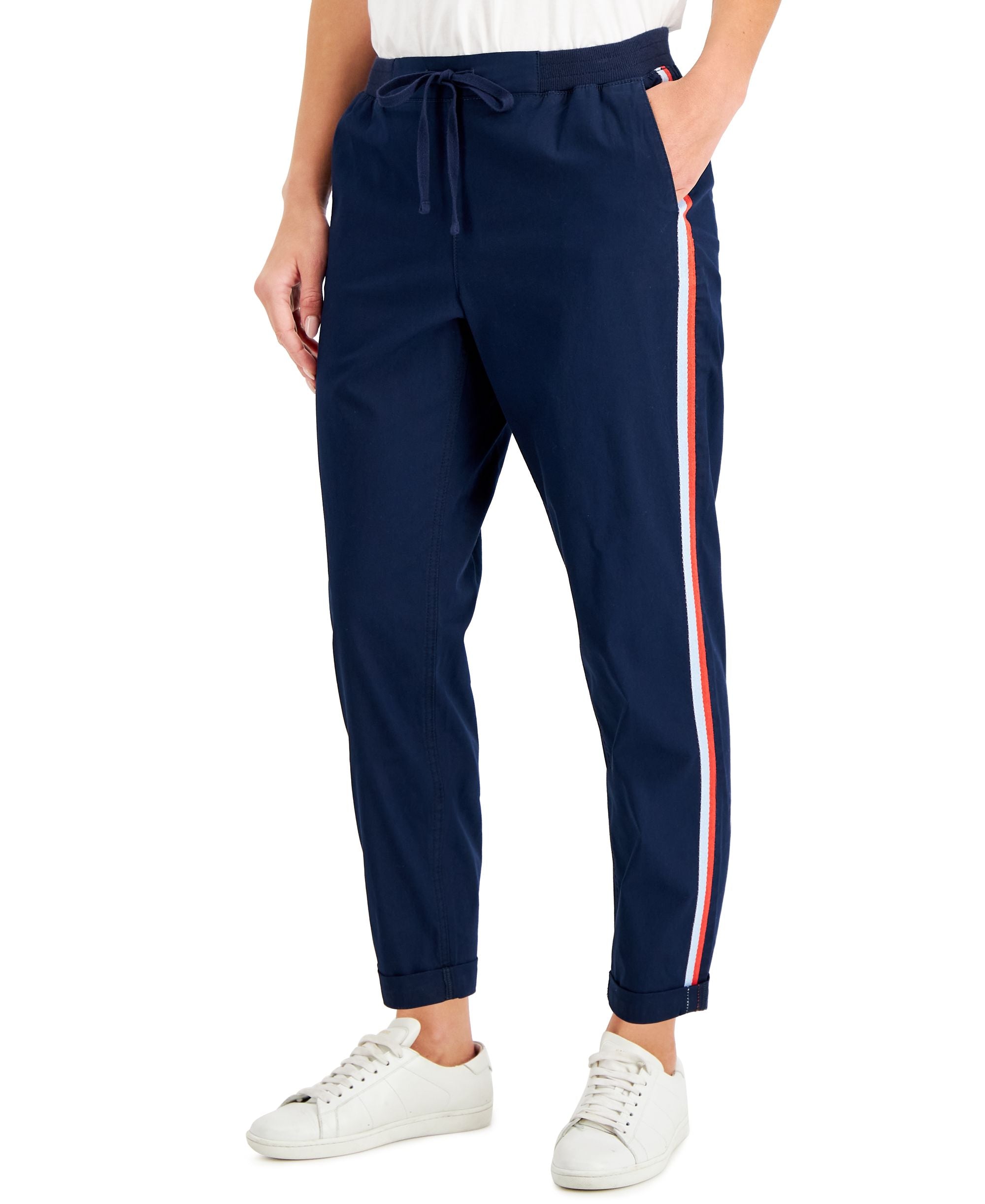 Style & Co Petite Pull On Cuffed Ankle Twill Pants