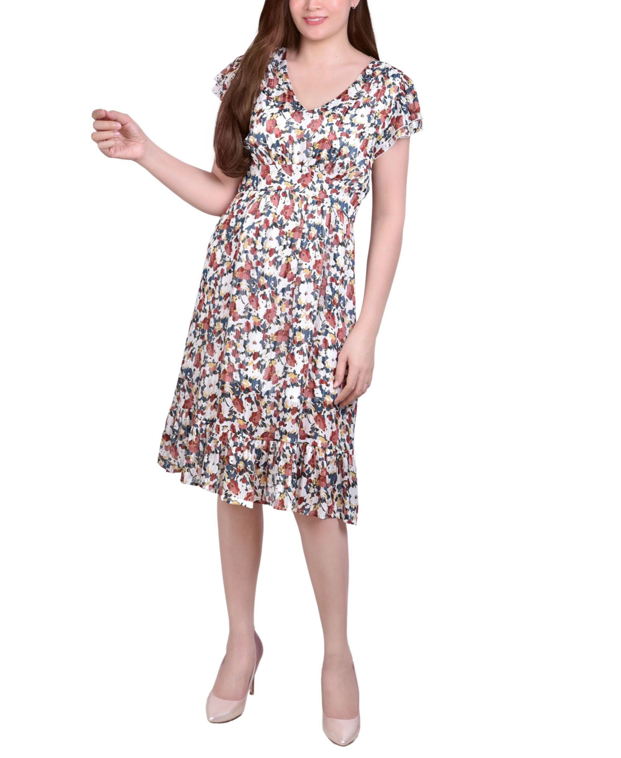 Petite Shadow Stripe Dress