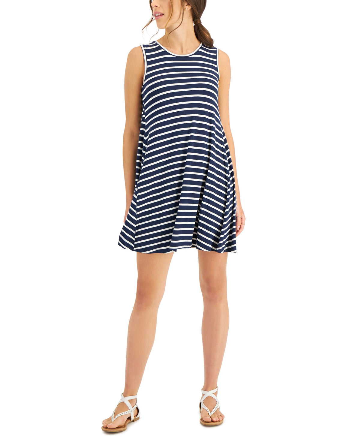 Style & Co Petite Sleeveless Printed Flip Flop Dress