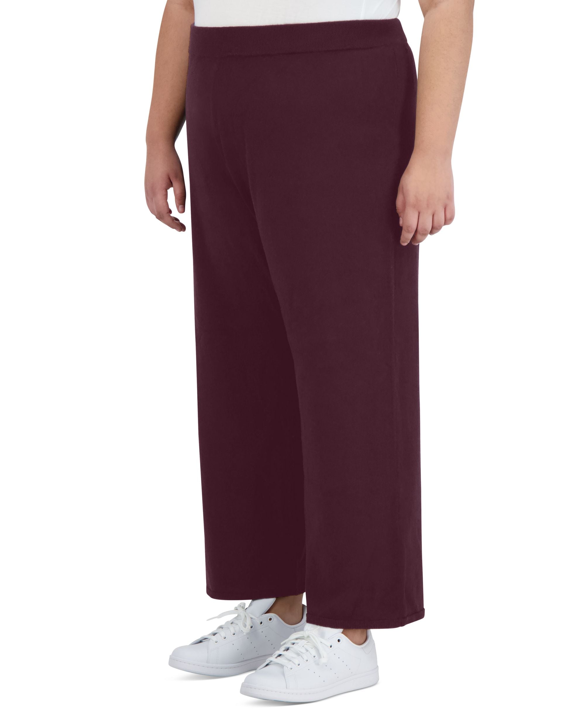 Plus Size Cotton Cashmere Pull-On Pants
