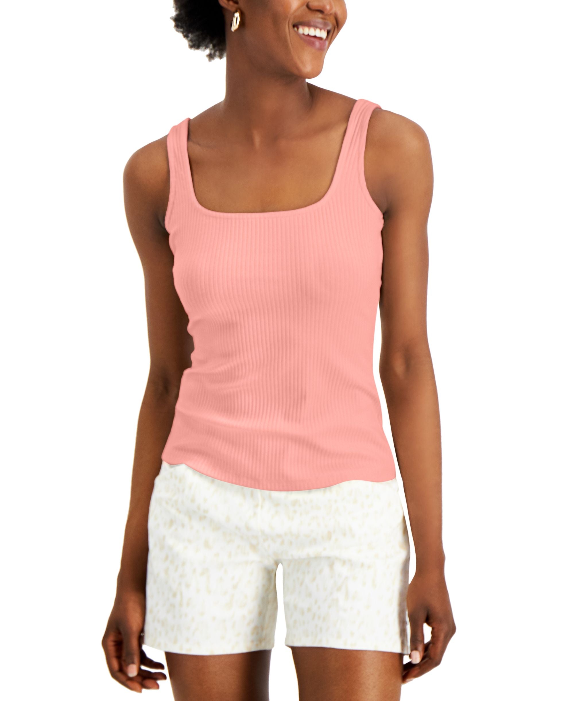 Women's Square Neck Rib Tank