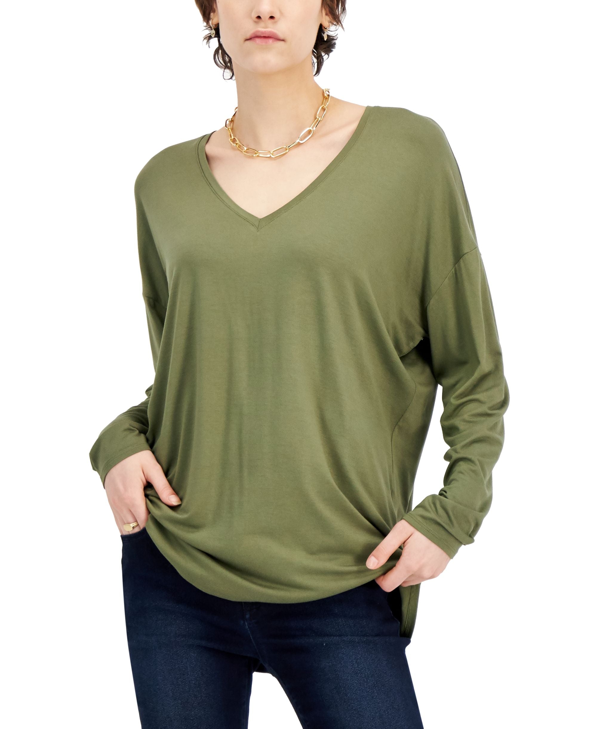 INC International Concepts V Neck Tunic