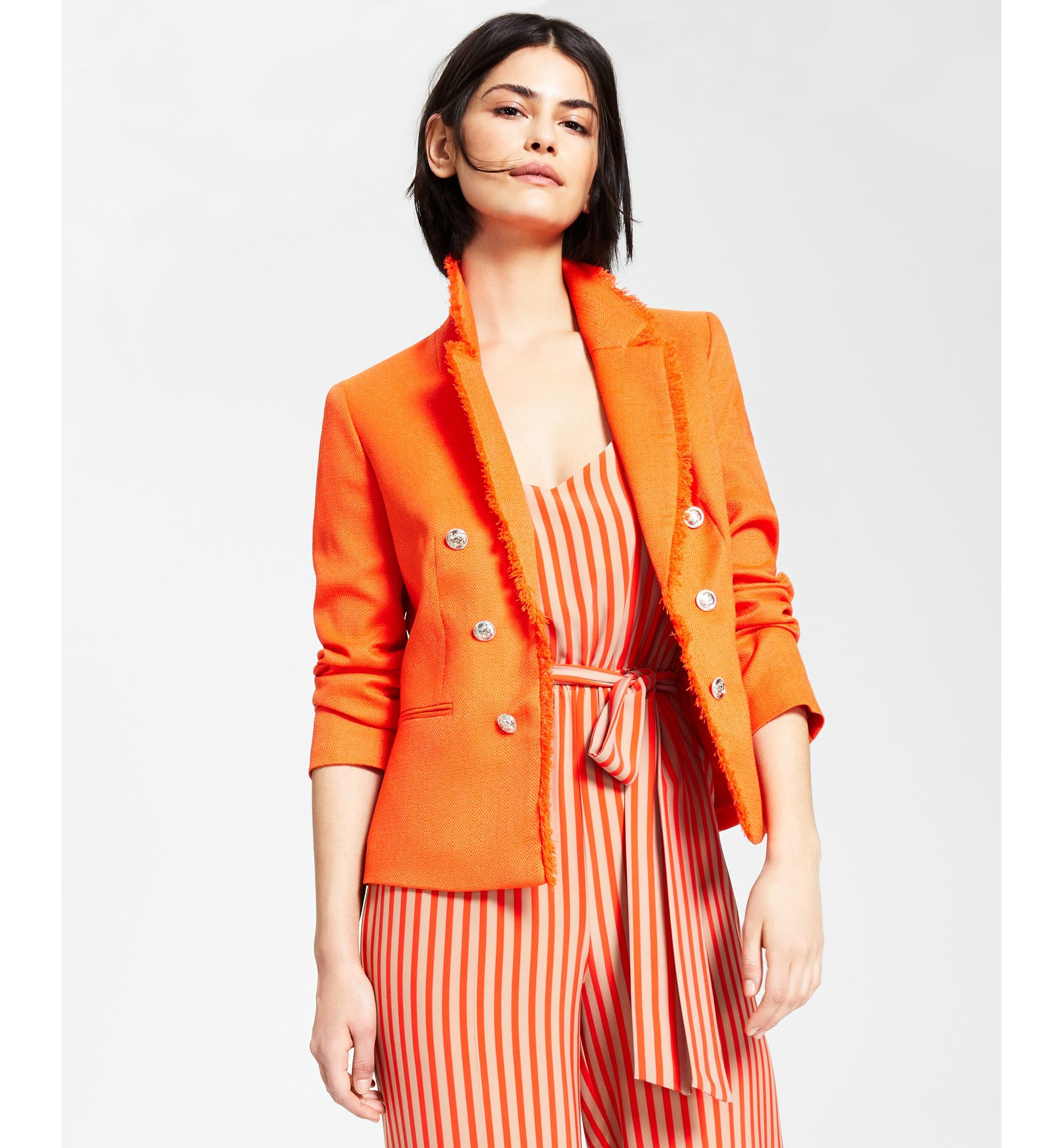 Bar III Womens Tweed Jacket