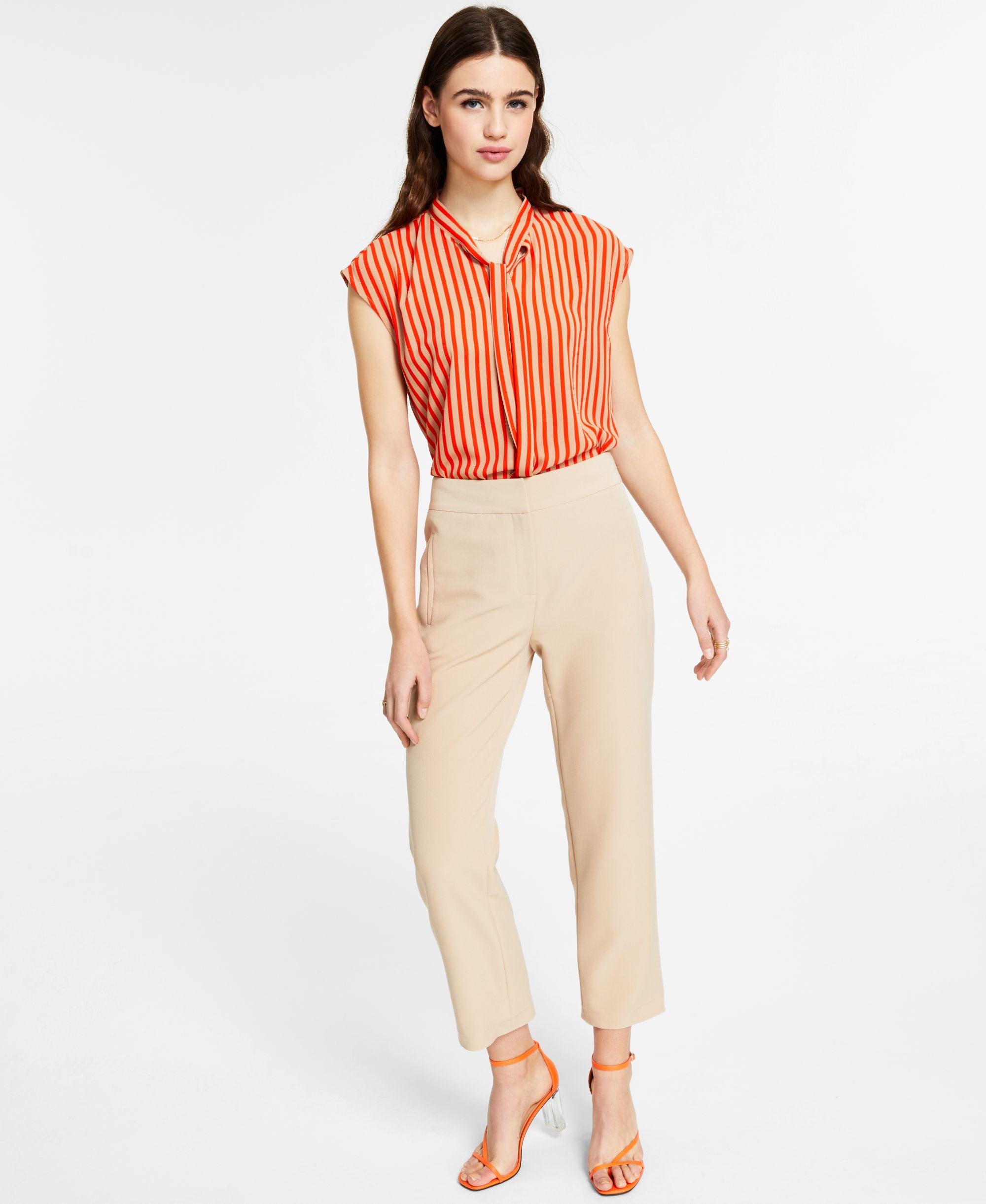 Bar III Mid Rise Straight Leg Pants