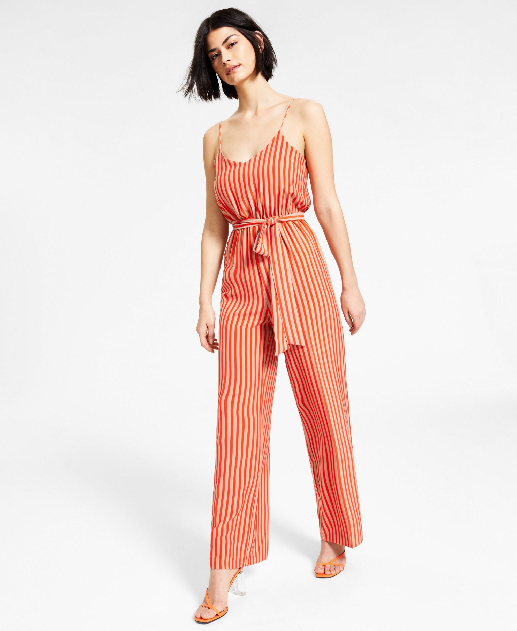 Bar III Striped Jumpsuit