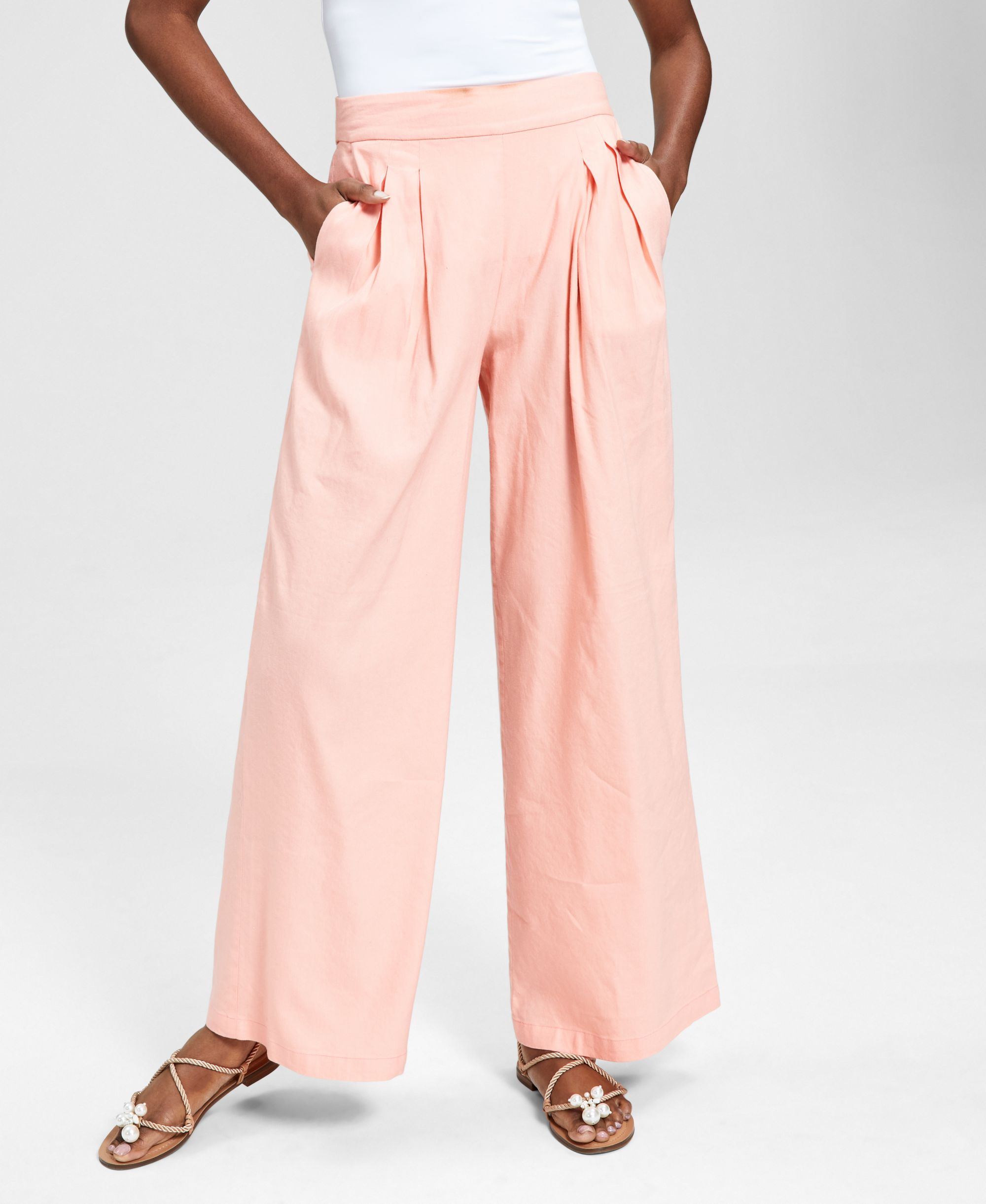 INC International Concepts Petite High Rise Wide Leg Pants