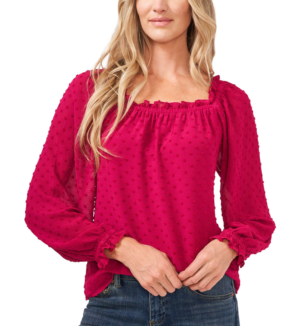 Cece Clip Dot Top