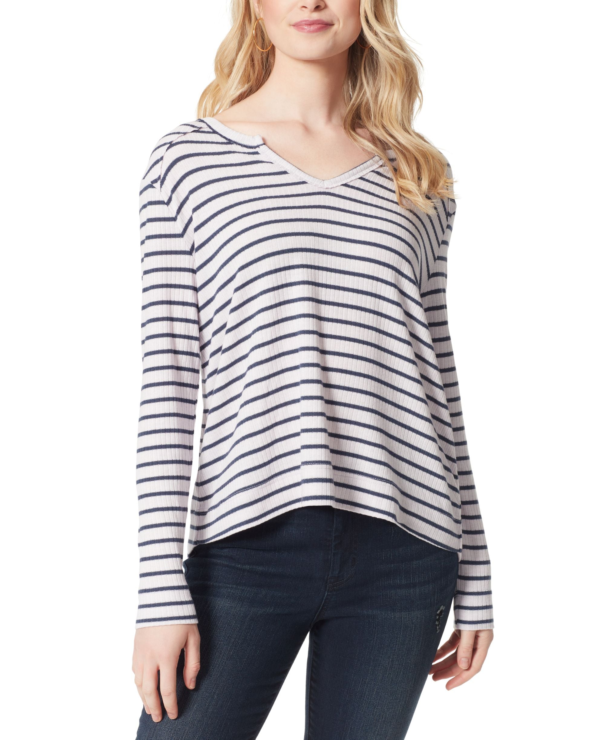 Jessica Simpson Striped Ribbed Top