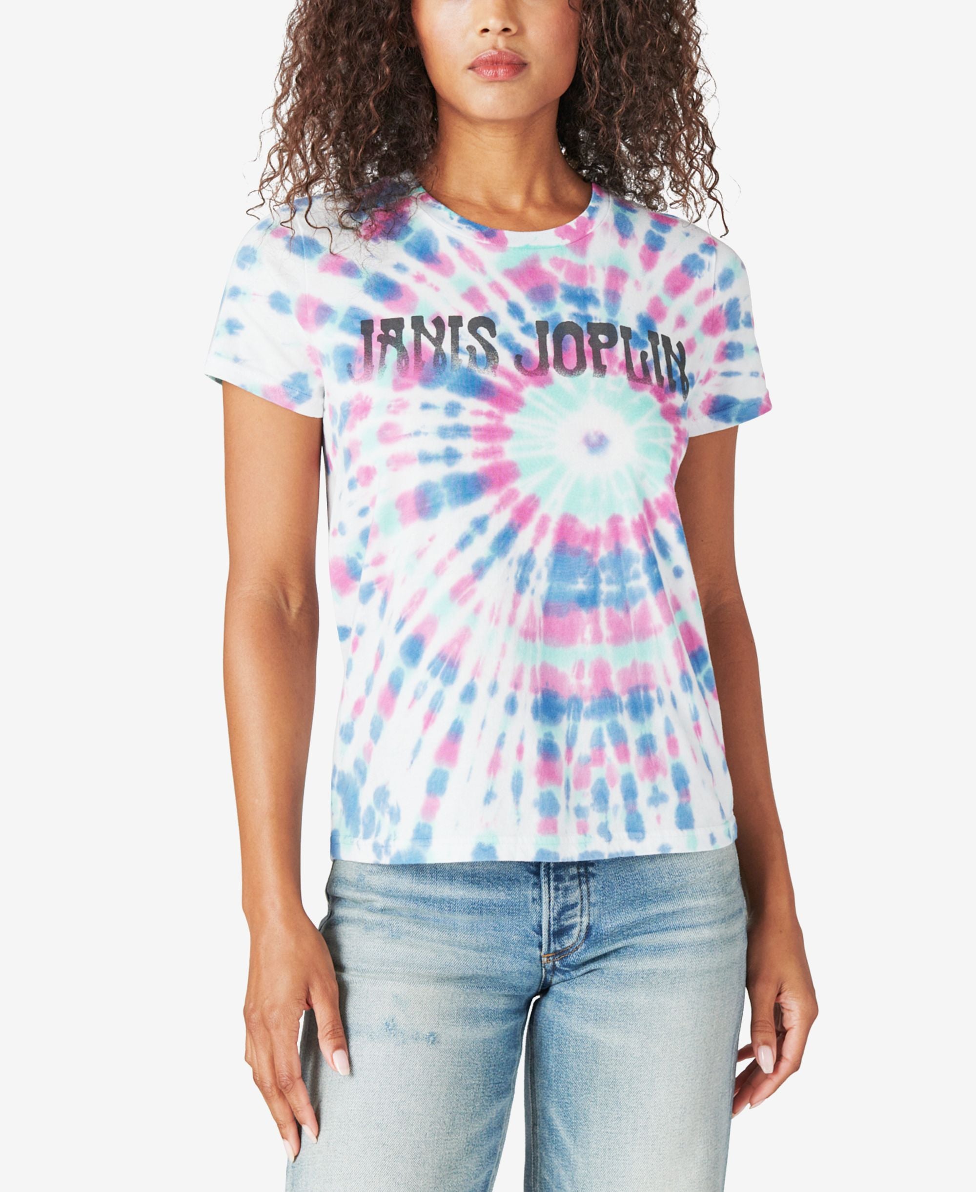 Lucky Brand Tie Dyed Janis Joplin Classic Graphic T-Shirt