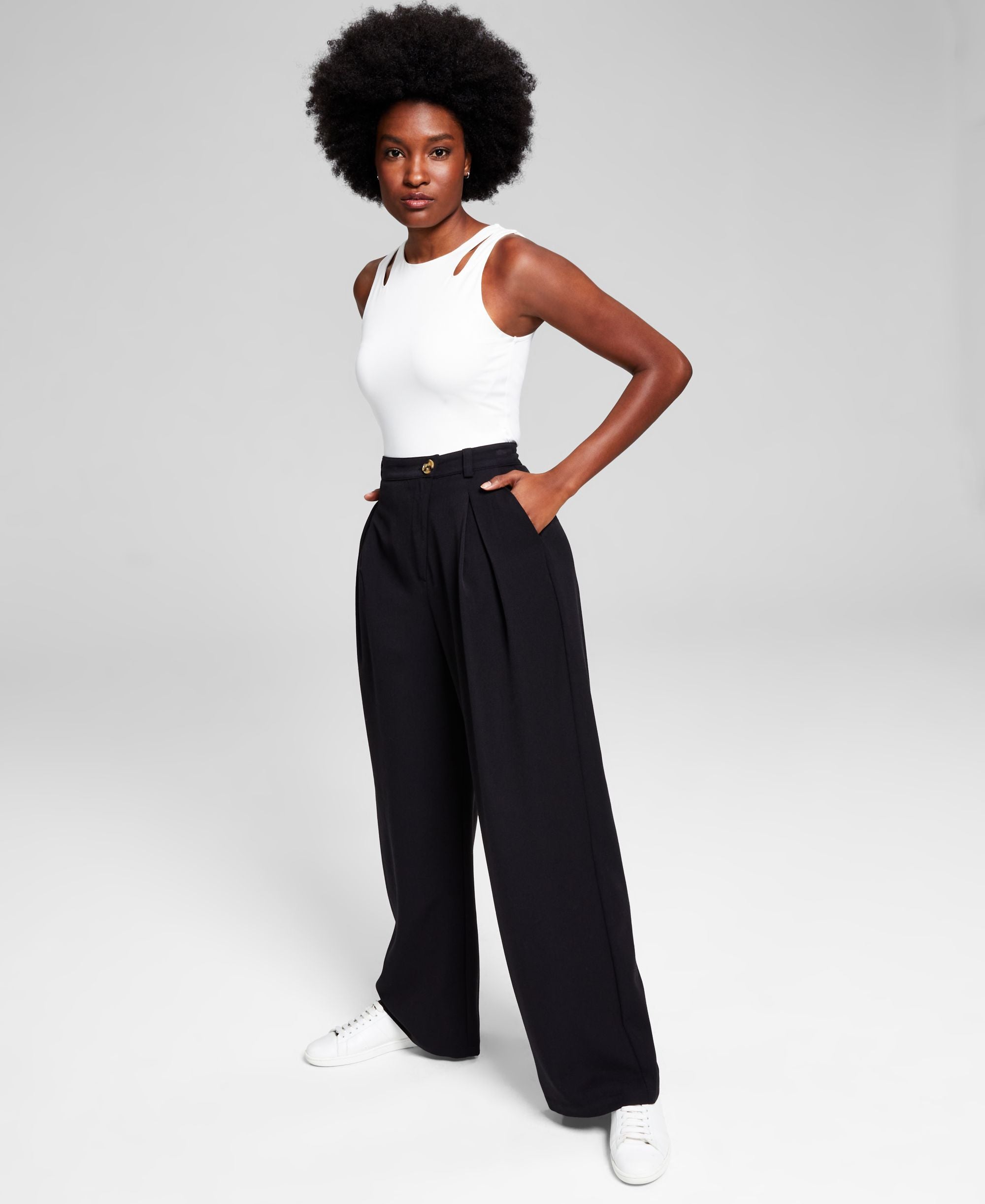 Now This Womens Wide Leg Pants