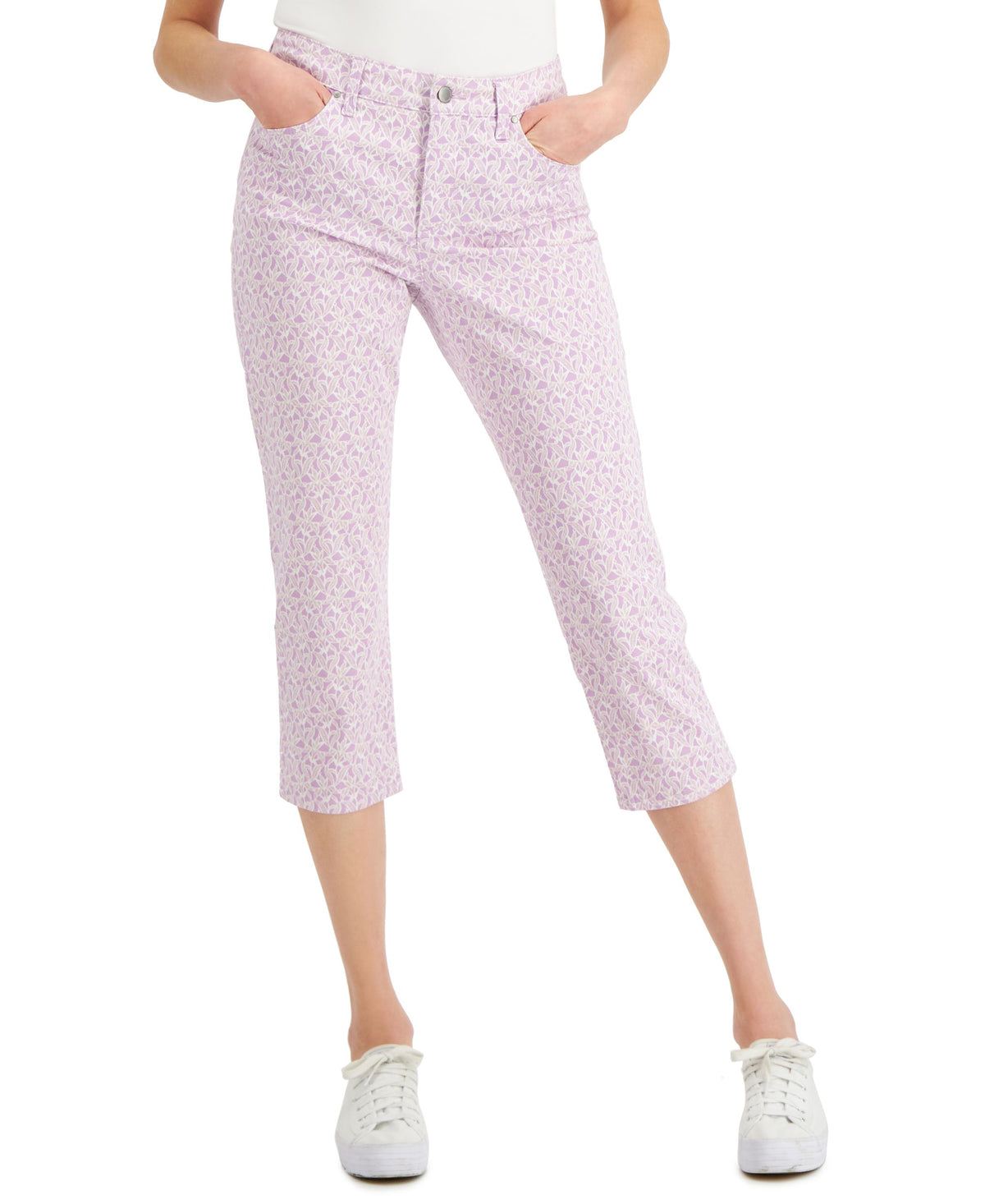 Charter Club Bristol Printed Skinny Capri Jeans