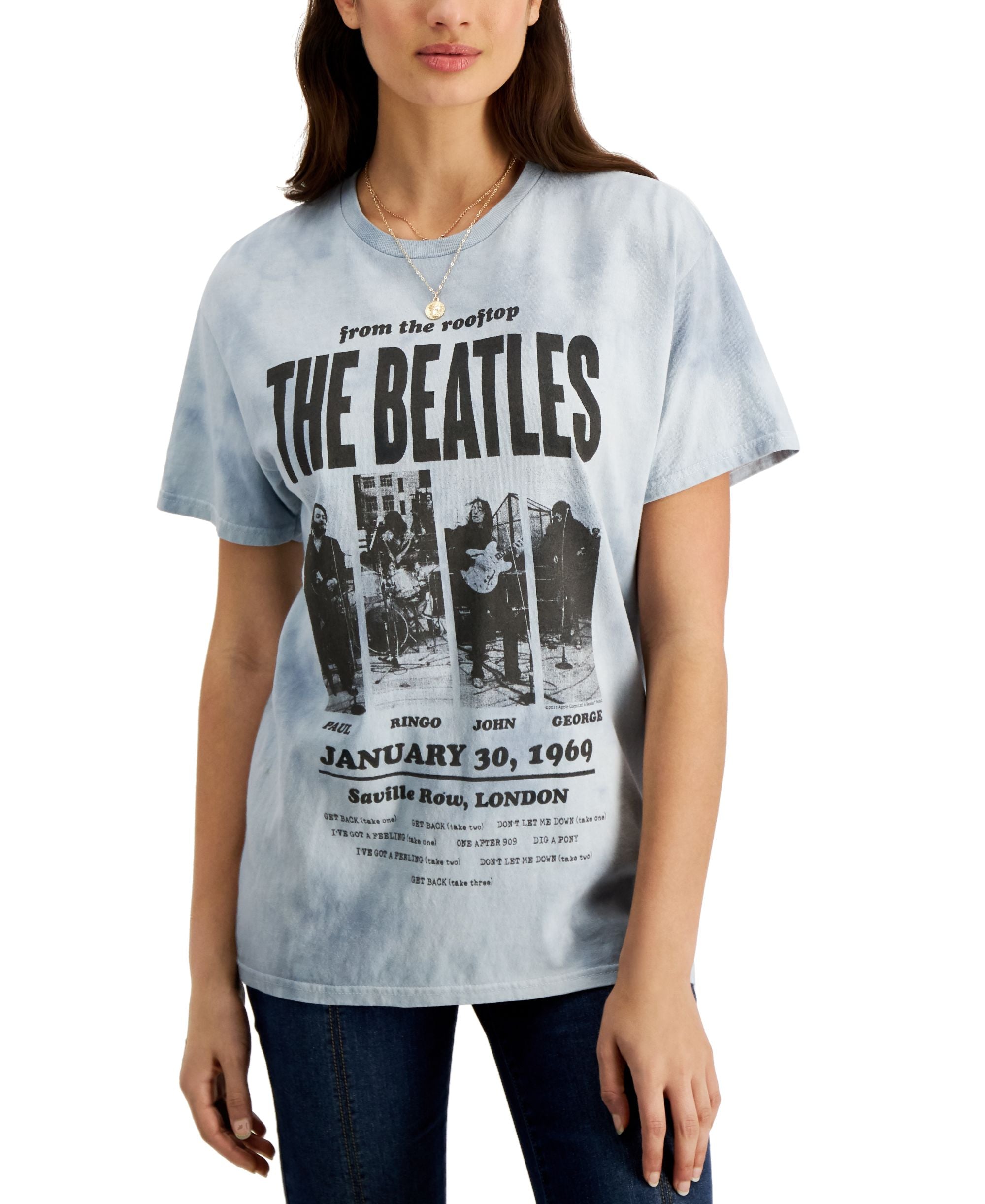Junk Food Juniors Tie Dyed Beatles Graphic T-Shirt