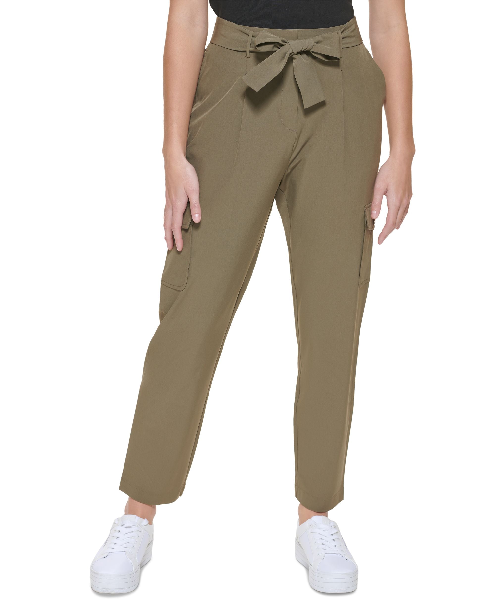 Calvin Klein Tie Waist Tech Stretch Cargo Pants