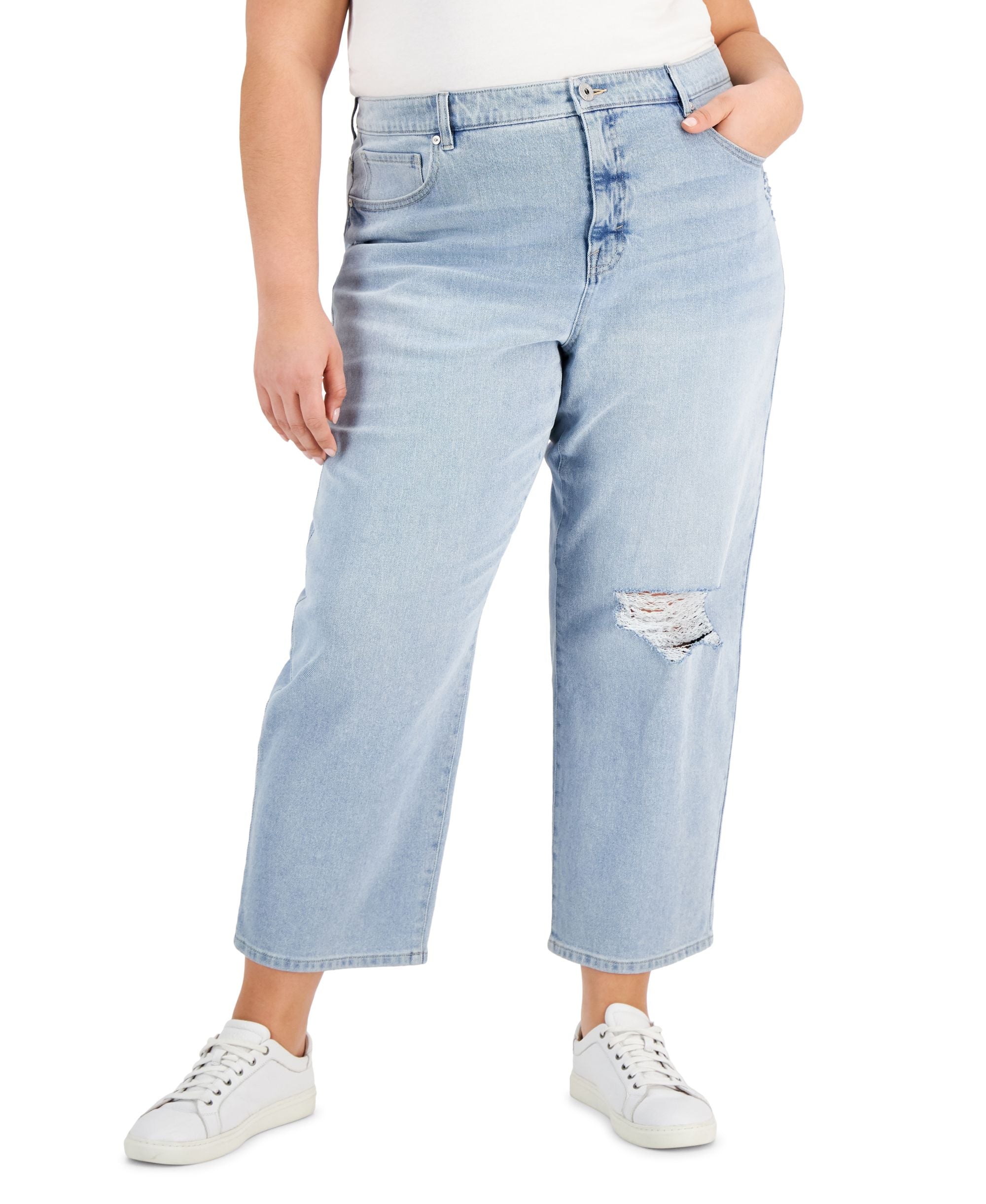 Style & Co Plus Size High Rise Mom Jeans