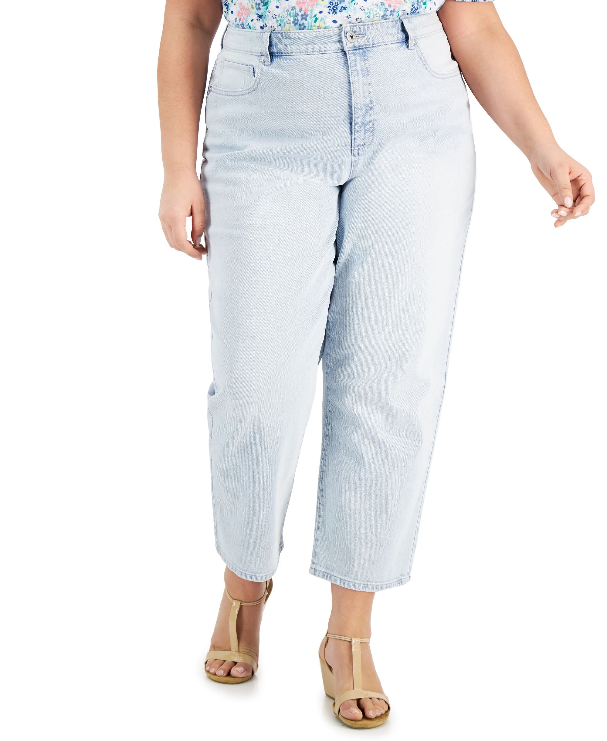 Style & Co Plus Size High Rise Mom Jeans