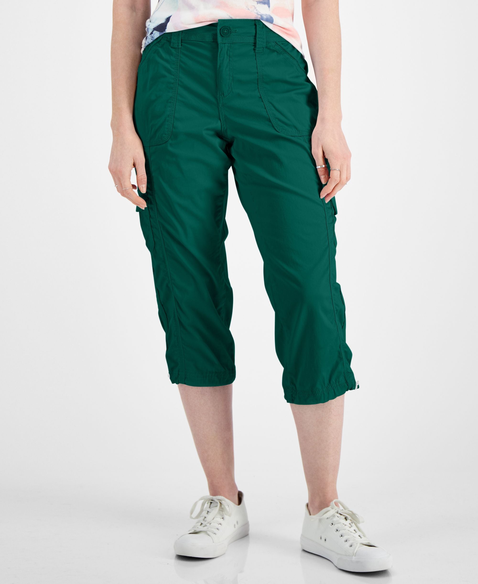 Style & Co Bungee Hem Capri Pants